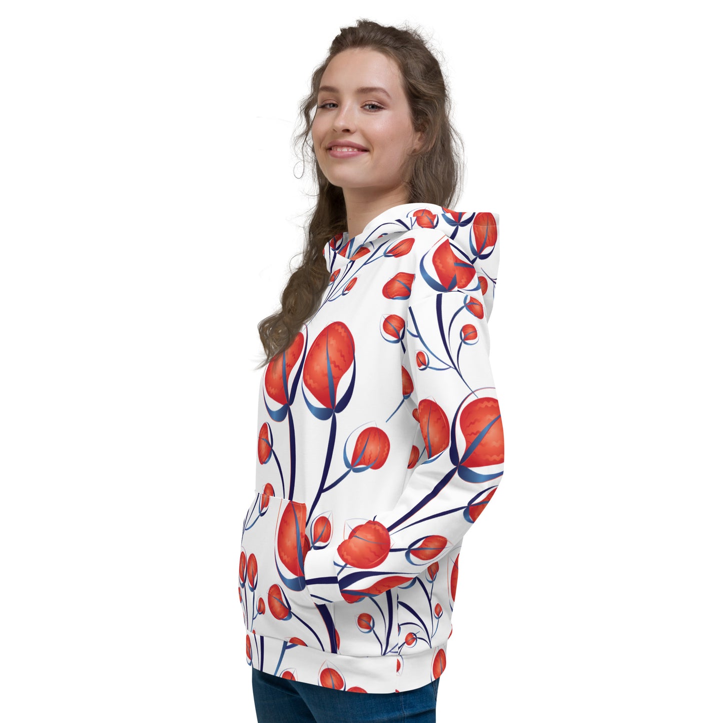 Unisex Hoodie Kukloso Melange de fleur No 50 - Free Shipping