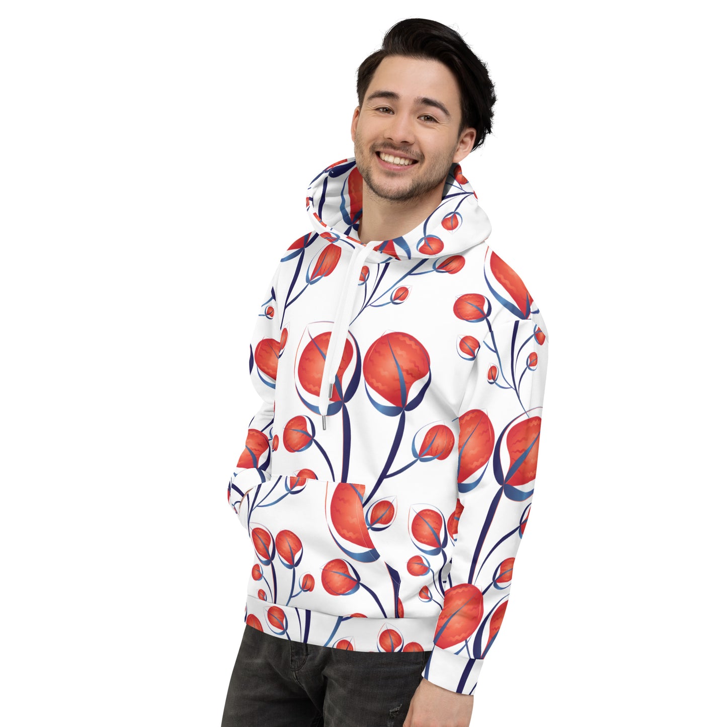 Unisex Hoodie Kukloso Melange de fleur No 50 - Free Shipping