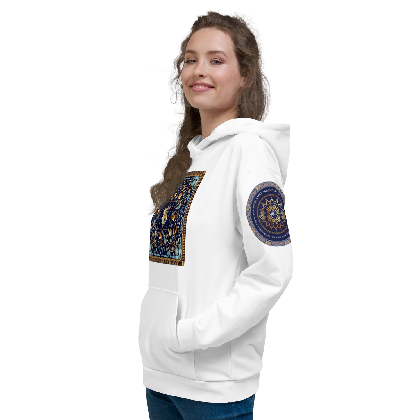 Unisex Hoodie Kukloso ISH Christogram I Am The One on White - Free Shipping