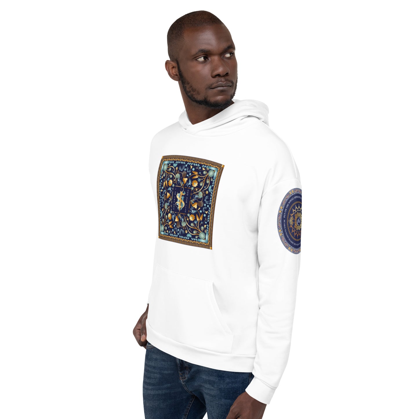 Unisex Hoodie Kukloso ISH Christogram I Am The One on White - Free Shipping