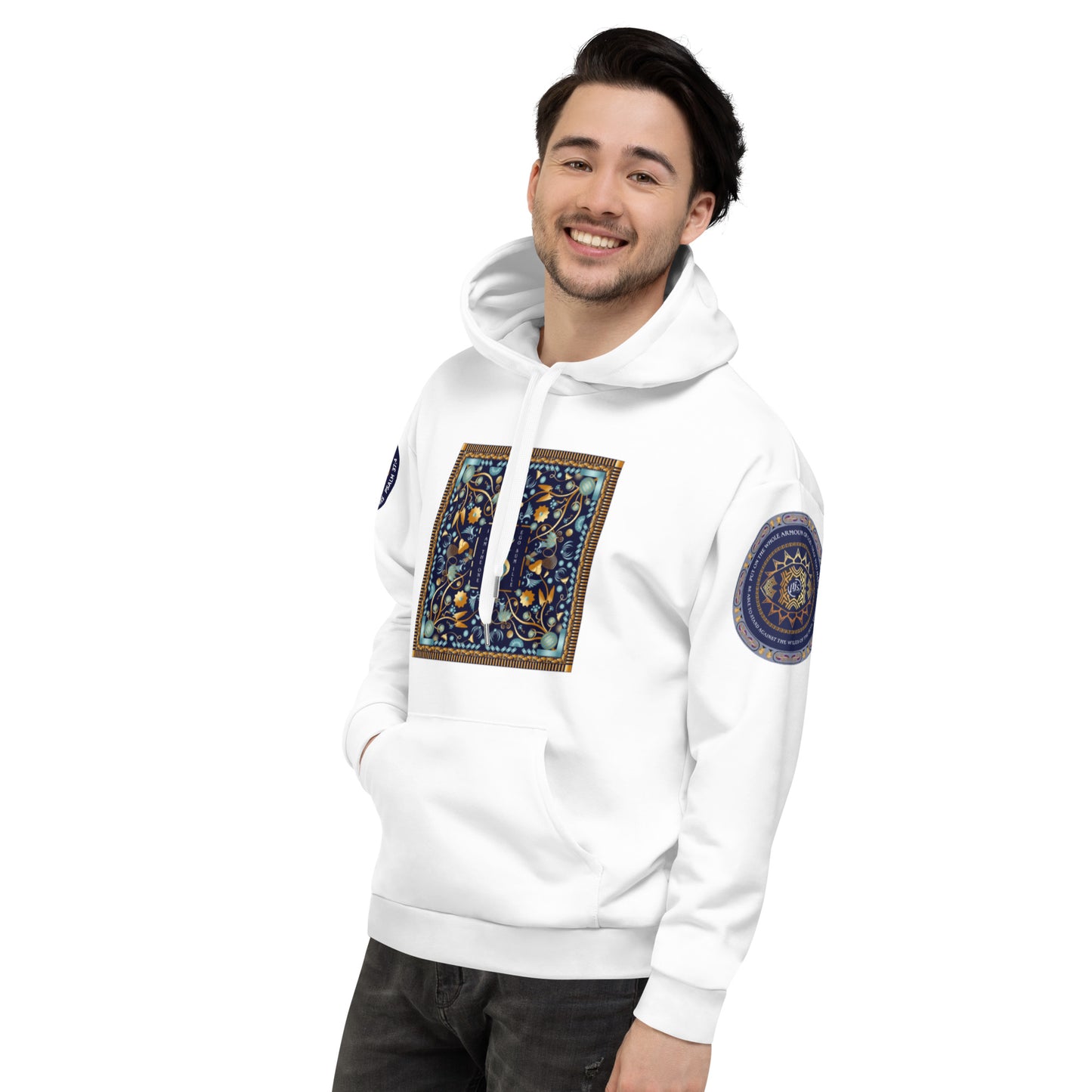 Unisex Hoodie Kukloso ISH Christogram I Am The One on White - Free Shipping