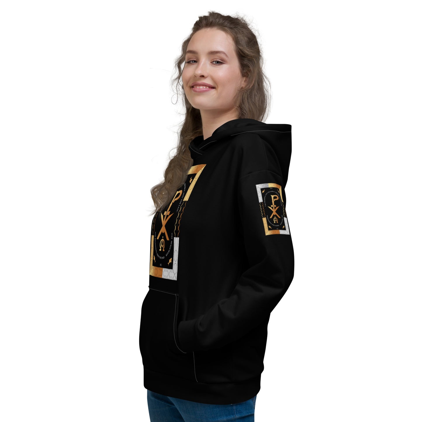 Unisex Hoodie Kukloso Revelation 22:13 Black - Free Shipping