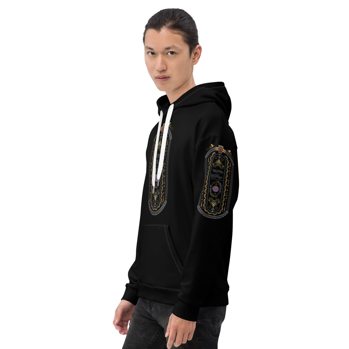 Unisex Hoodie Kukloso Soli Deo Gloria Composite - Black - Free Shipping