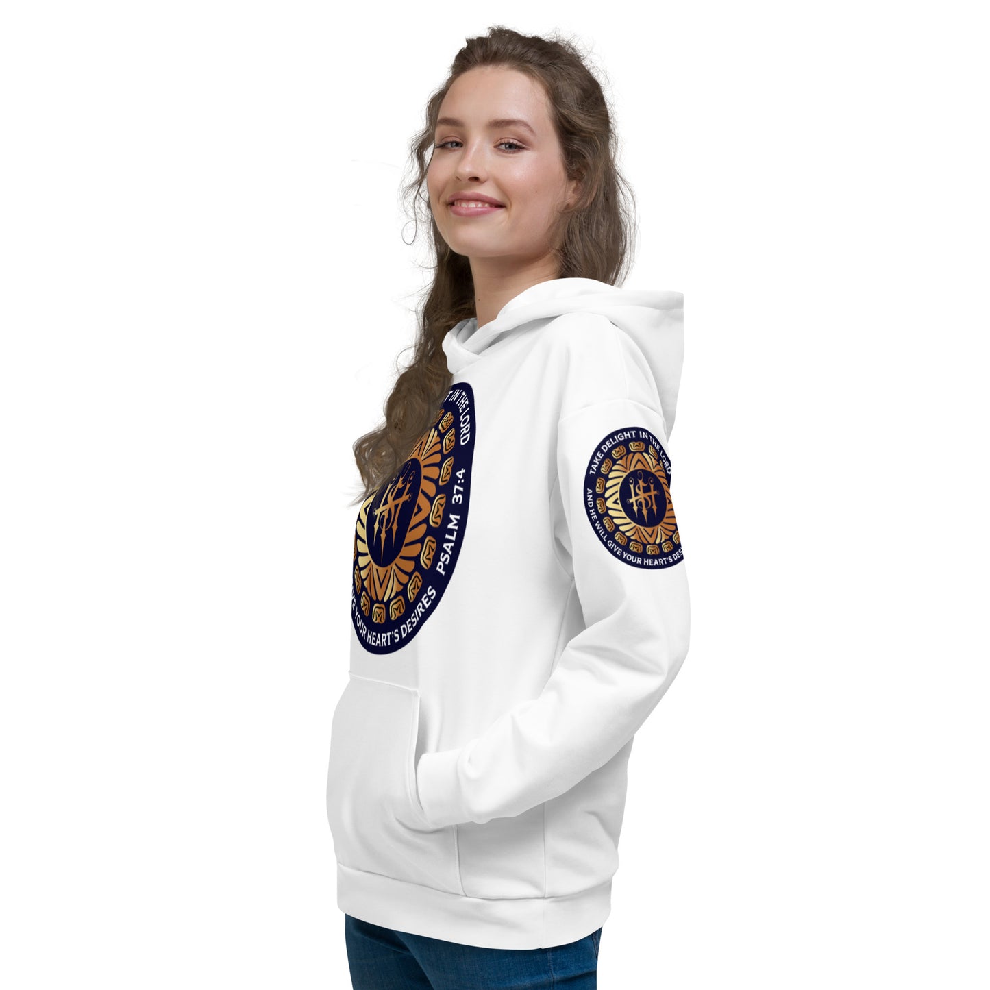 Unisex Hoodie Kukloso Psalm 37:4 White - Free Shipping