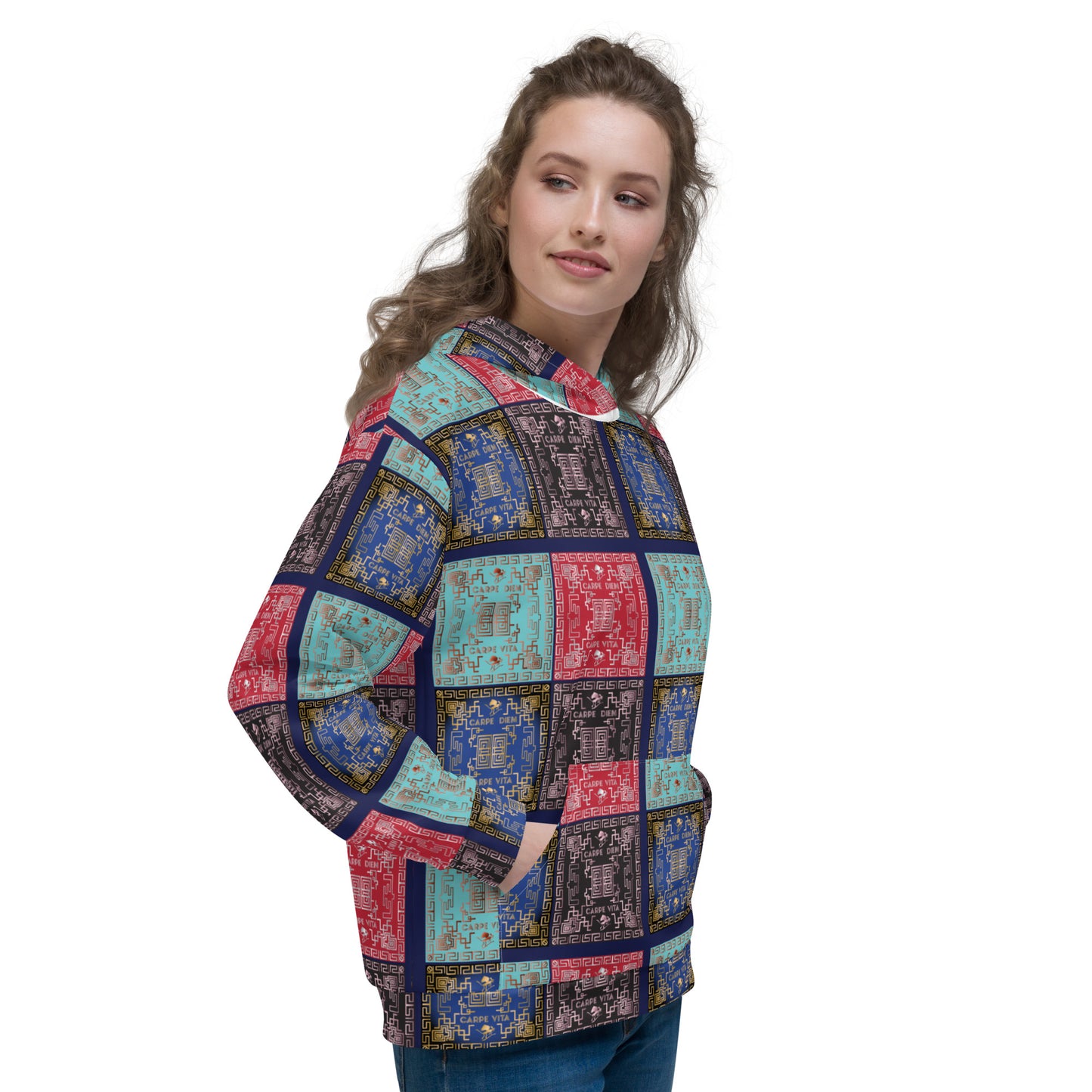 Unisex Hoodie Kukloso Greek Border No 50 No 1 - Free Shipping