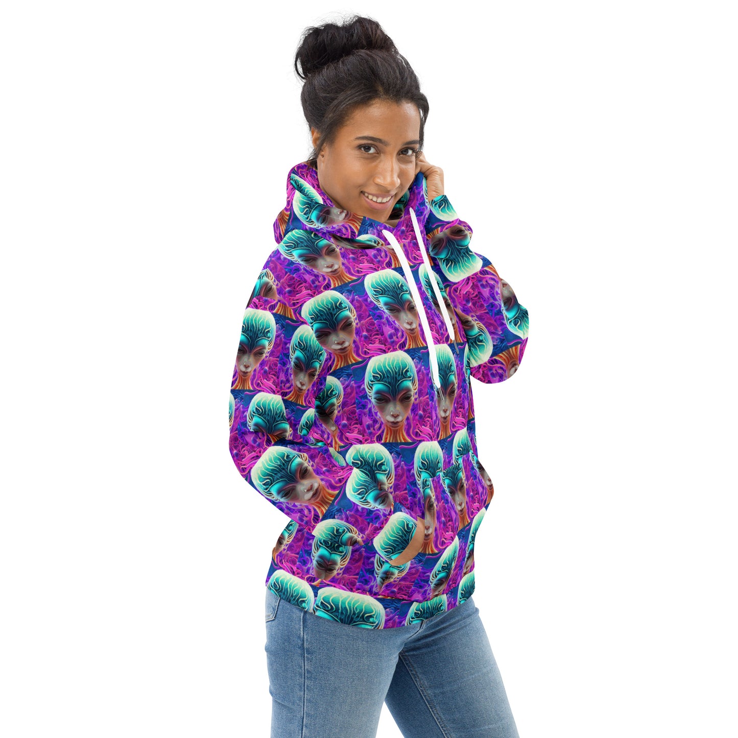 Unisex Hoodie Kukloso Space Faces No 70 - Free Shipping
