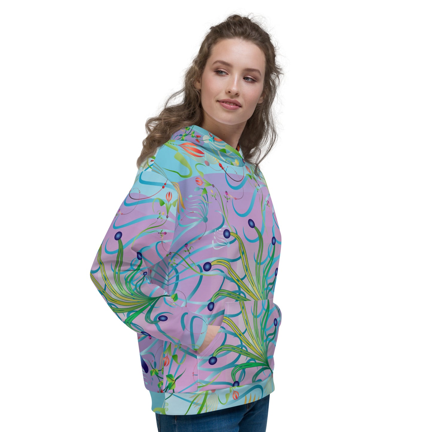 Unisex Hoodie Kukloso Melange de fleur No 80 - Free Shipping