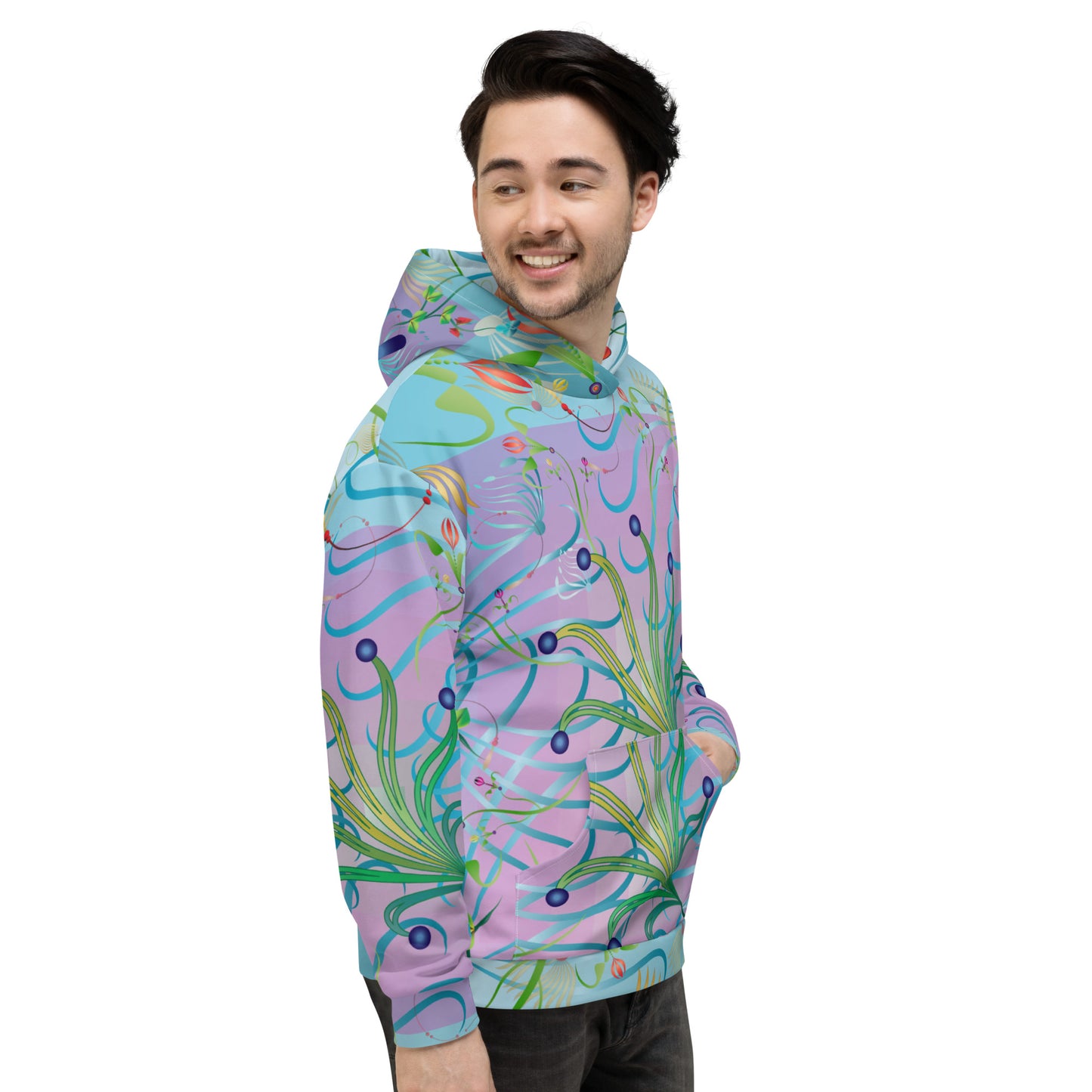 Unisex Hoodie Kukloso Melange de fleur No 80 - Free Shipping