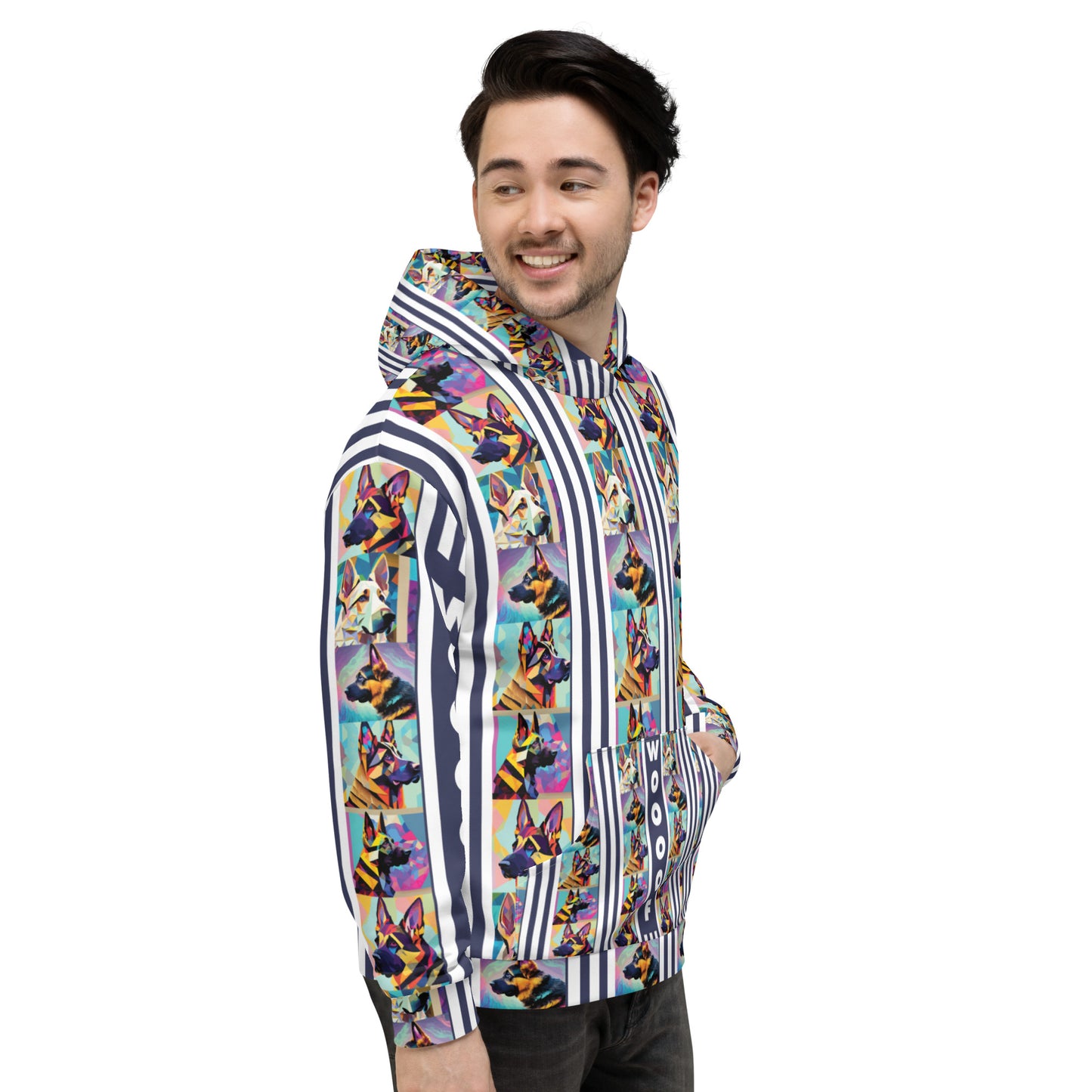 Unisex Hoodie Kukloso German Sheperd Dog 'Wooof' - Free Shipping