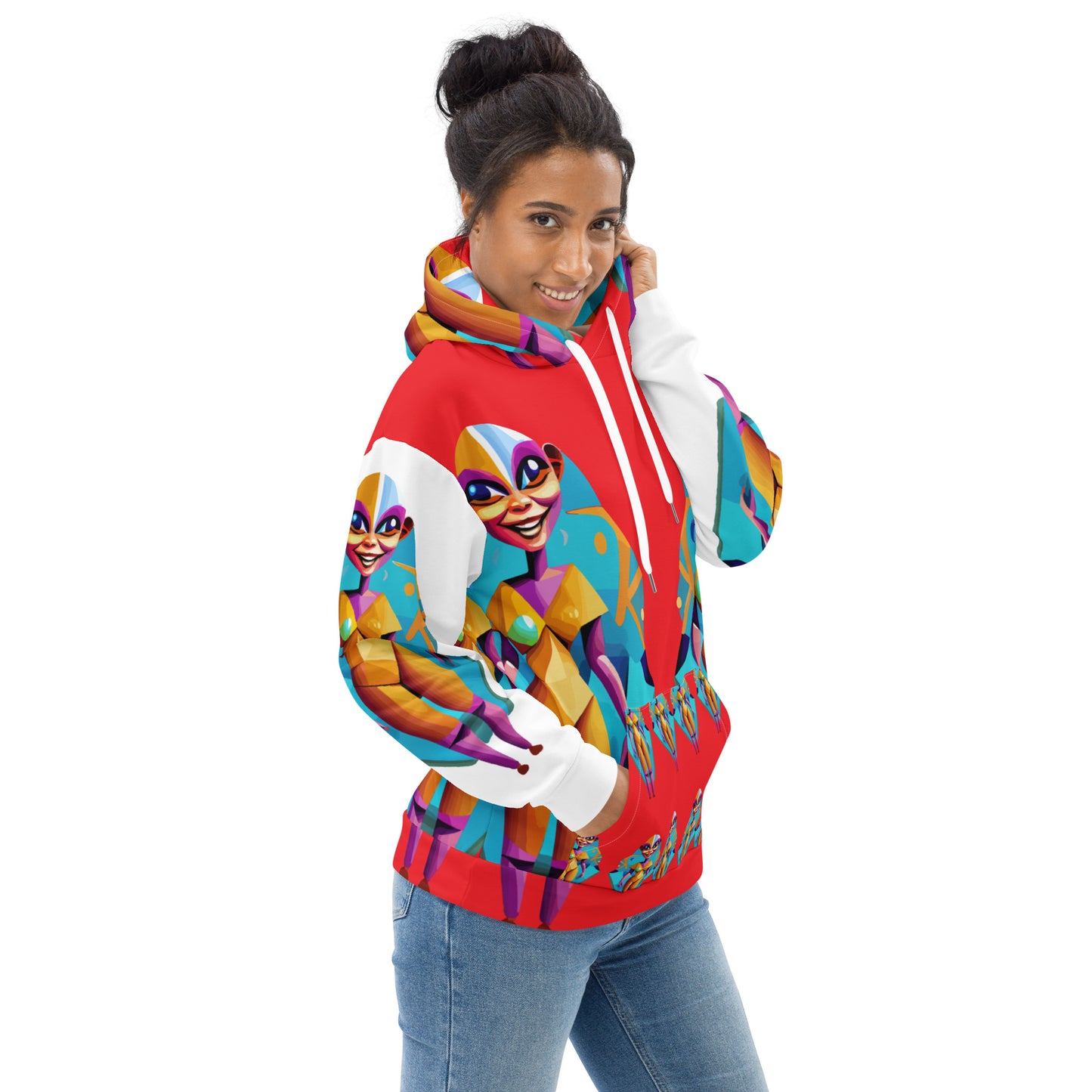 Unisex Hoodie Kukloso Space Faces No 4 - Free Shipping