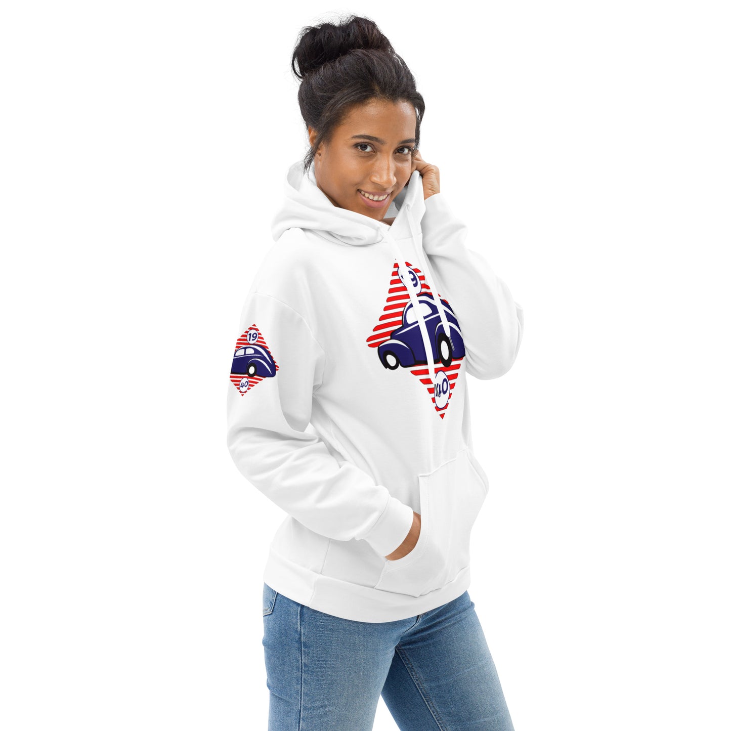 Unisex Hoodie Kukloso 1940 Hot Rods Red Diamond - Free Shipping