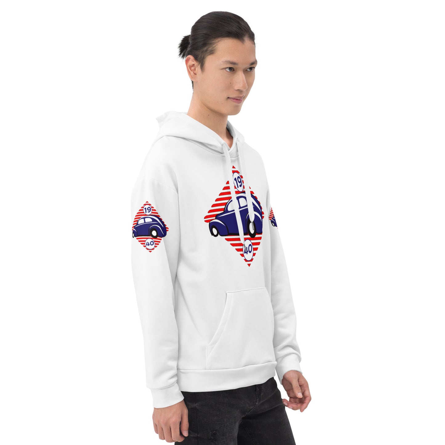 Unisex Hoodie Kukloso 1940 Hot Rods Red Diamond - Free Shipping