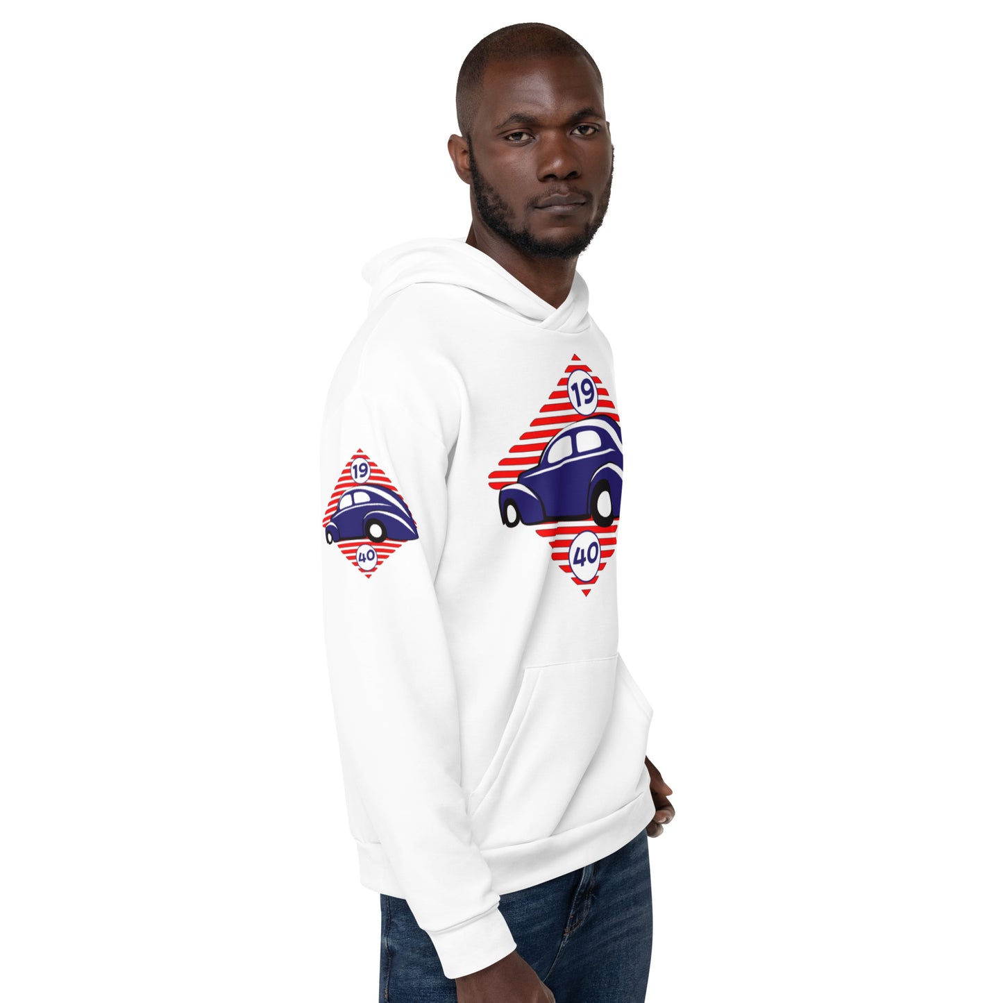 Unisex Hoodie Kukloso 1940 Hot Rods Red Diamond - Free Shipping