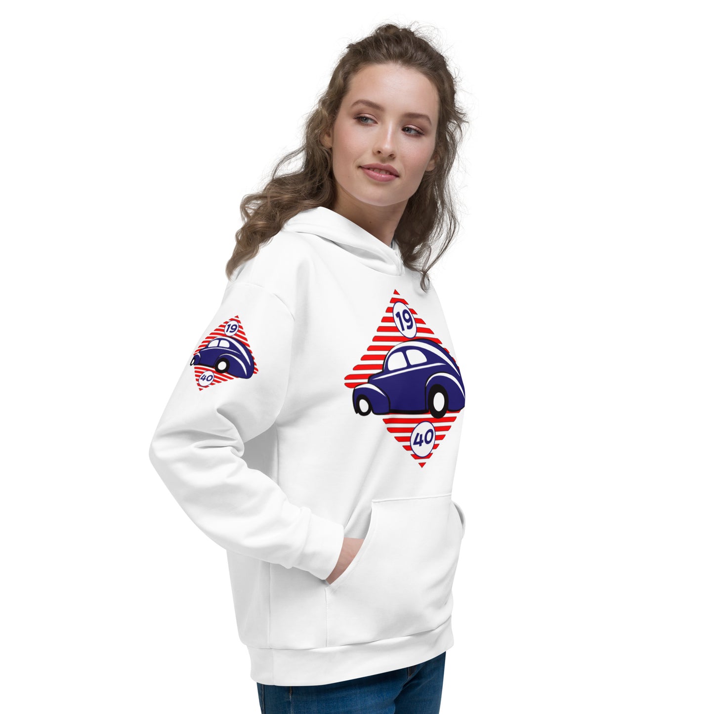 Unisex Hoodie Kukloso 1940 Hot Rods Red Diamond - Free Shipping
