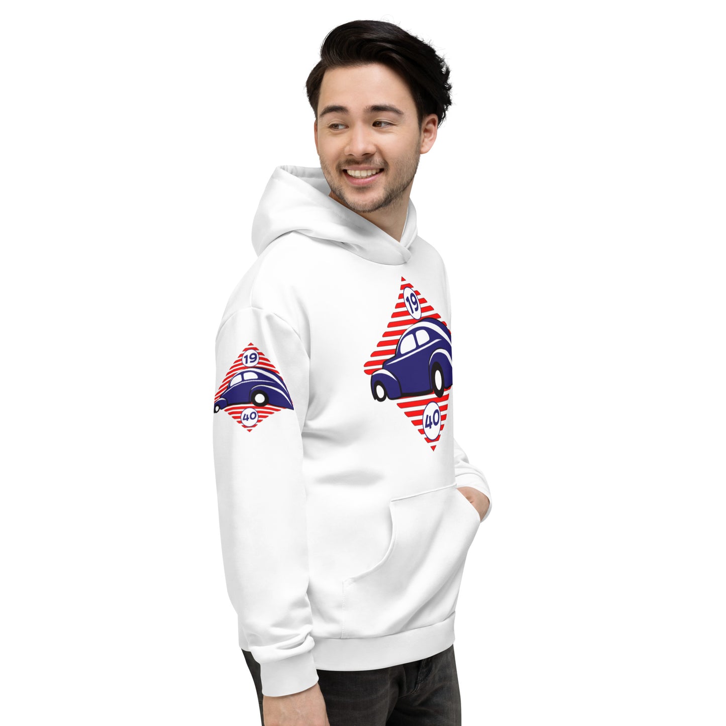 Unisex Hoodie Kukloso 1940 Hot Rods Red Diamond - Free Shipping