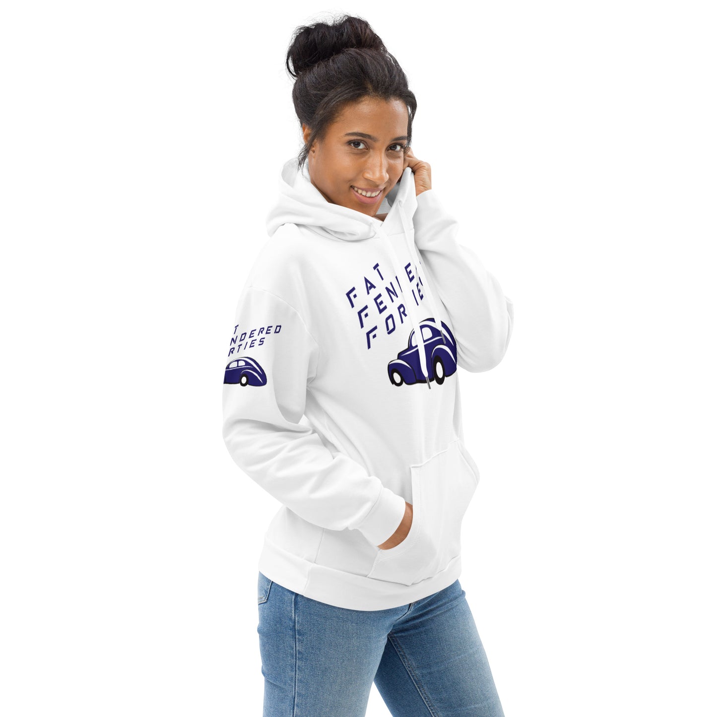 Unisex Hoodie Kukloso Fat-Fendered Forties Navy - Free Shipping