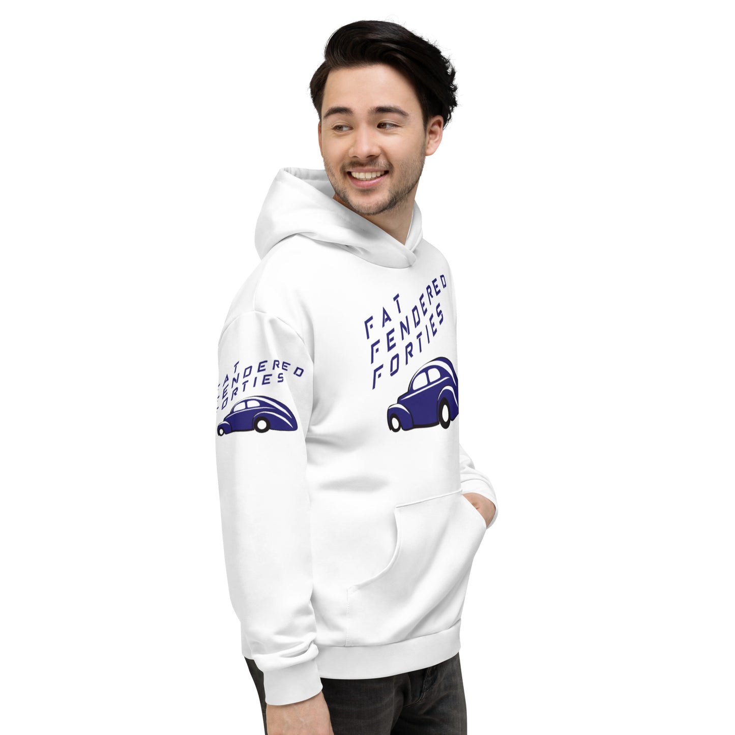 Unisex Hoodie Kukloso Fat-Fendered Forties Navy - Free Shipping