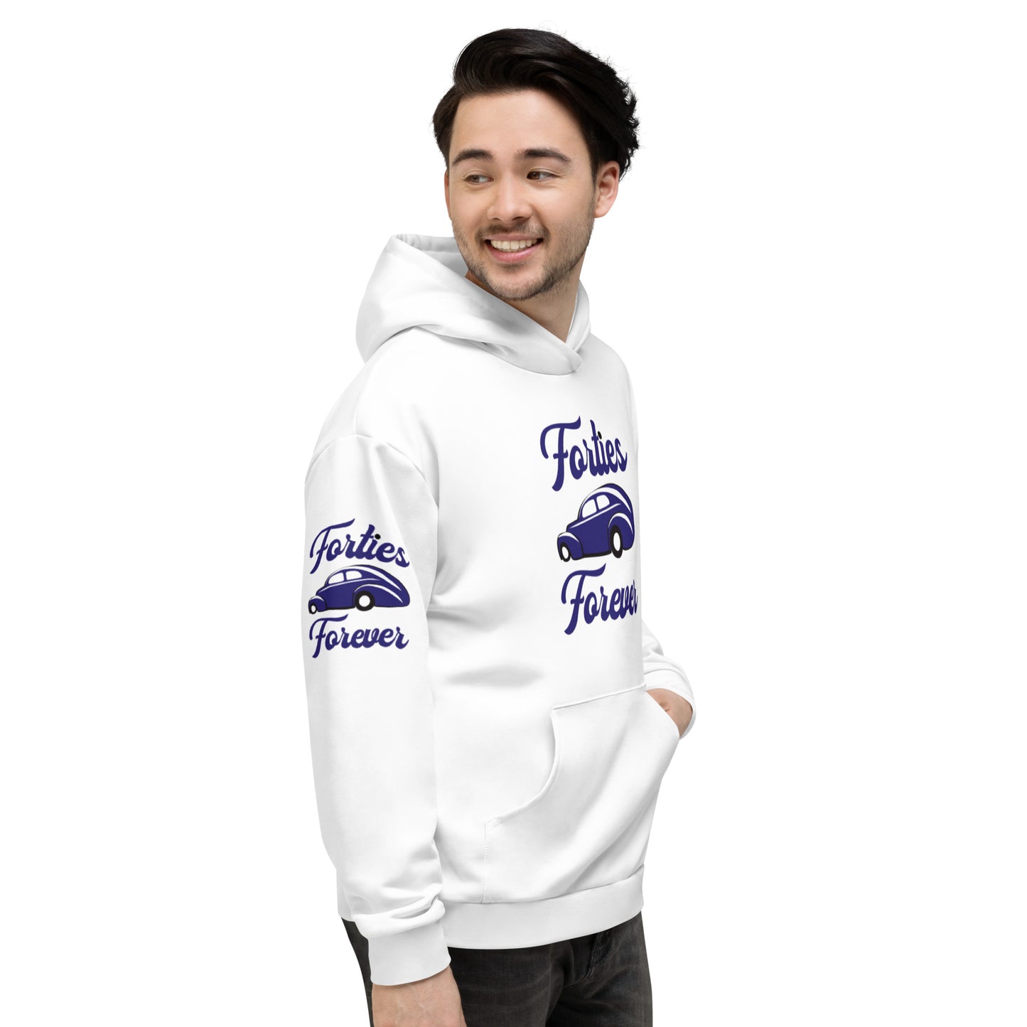 Unisex Hoodie Kukloso Forties Forever Navy - Free Shipping
