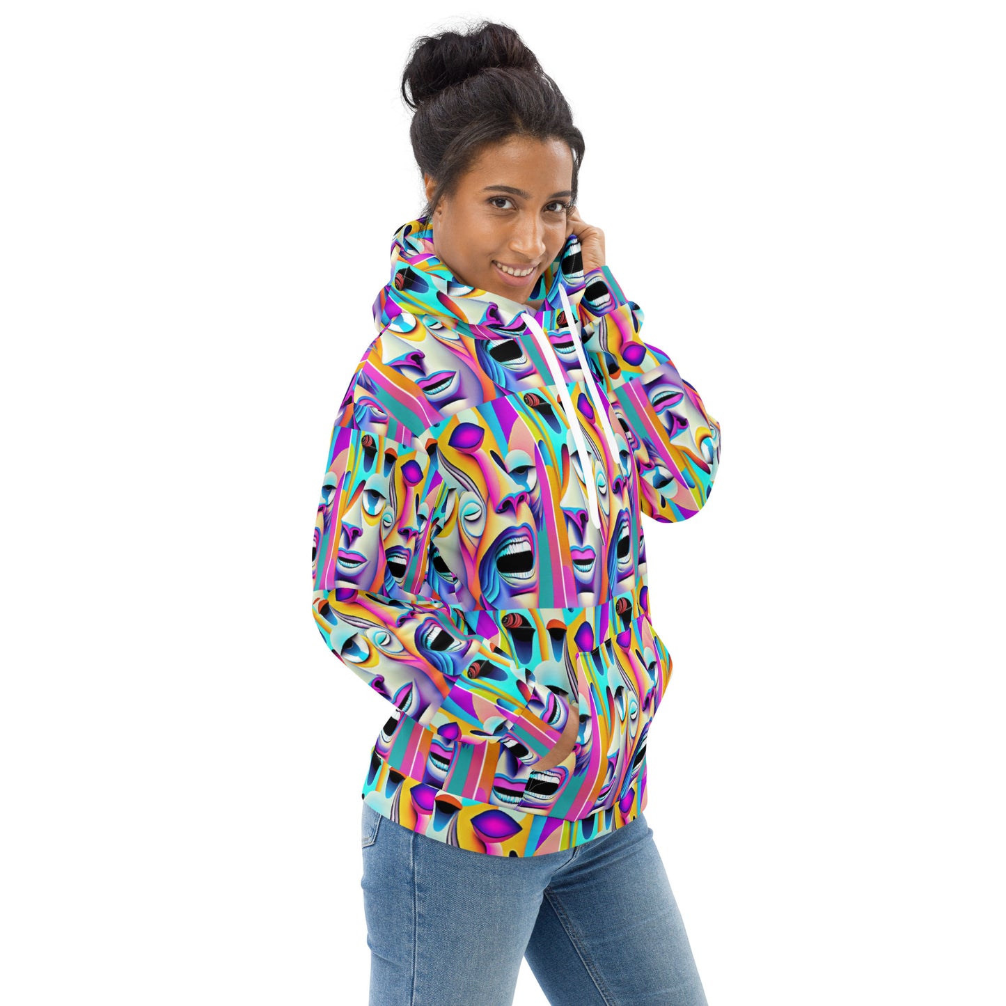 Unisex Hoodie Kukloso Space Faces No 7 - Free Shipping