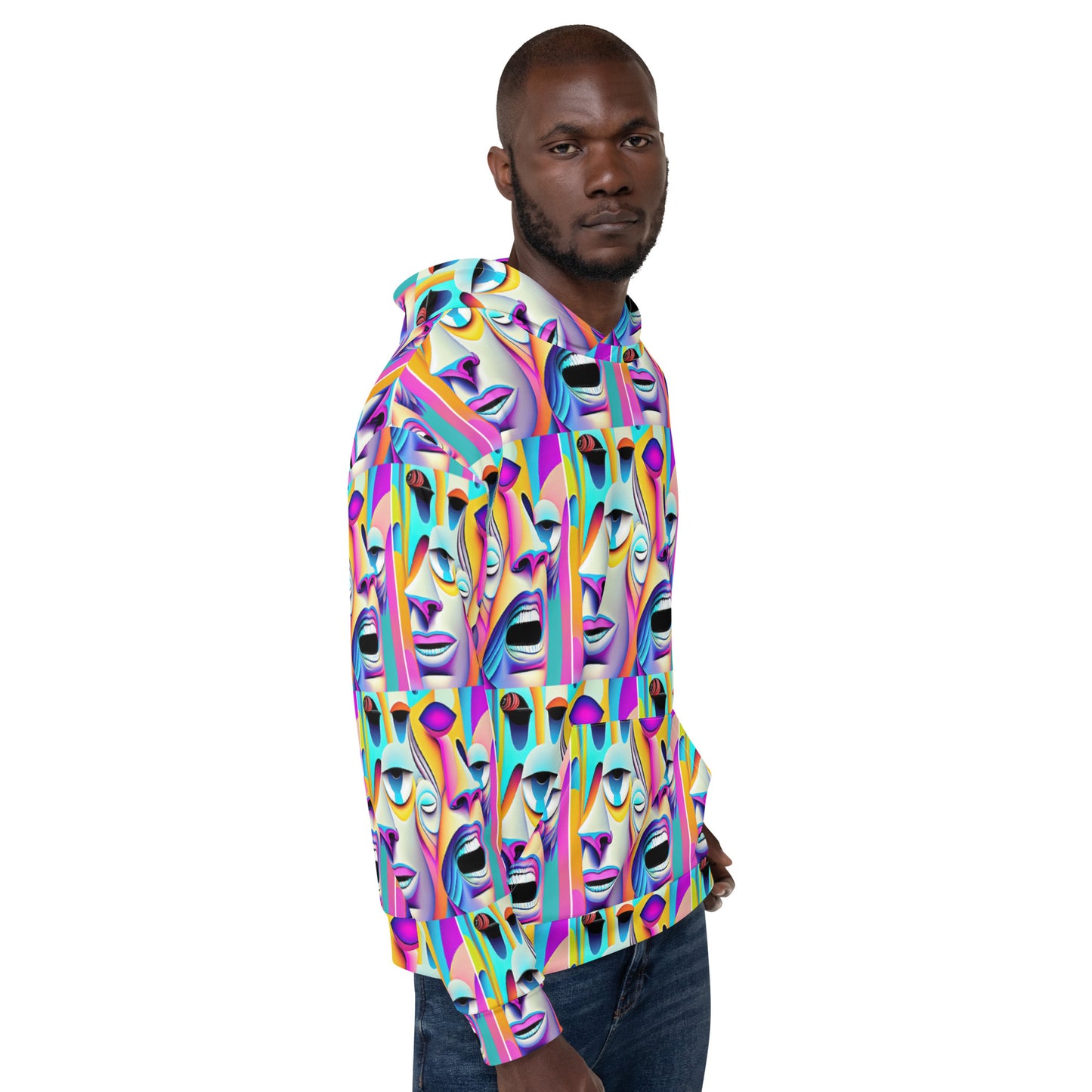 Unisex Hoodie Kukloso Space Faces No 7 - Free Shipping