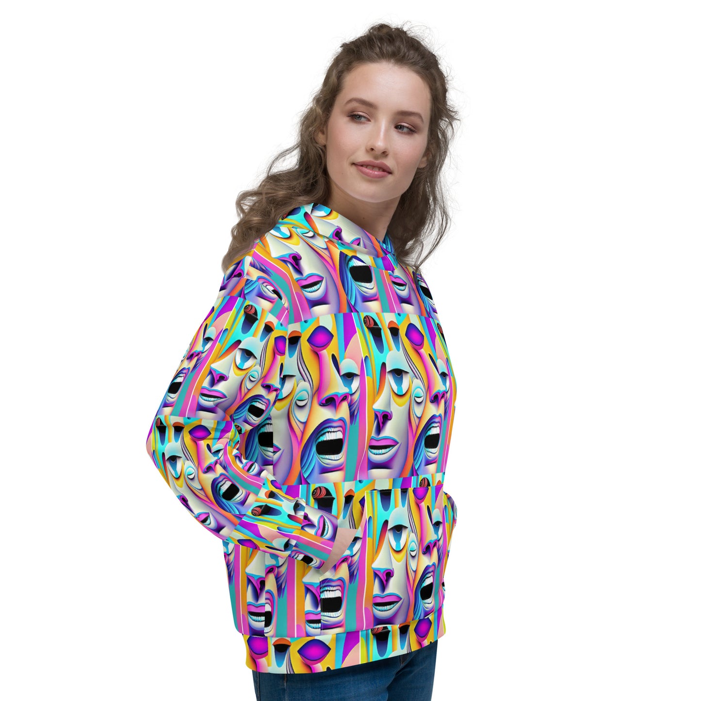 Unisex Hoodie Kukloso Space Faces No 7 - Free Shipping