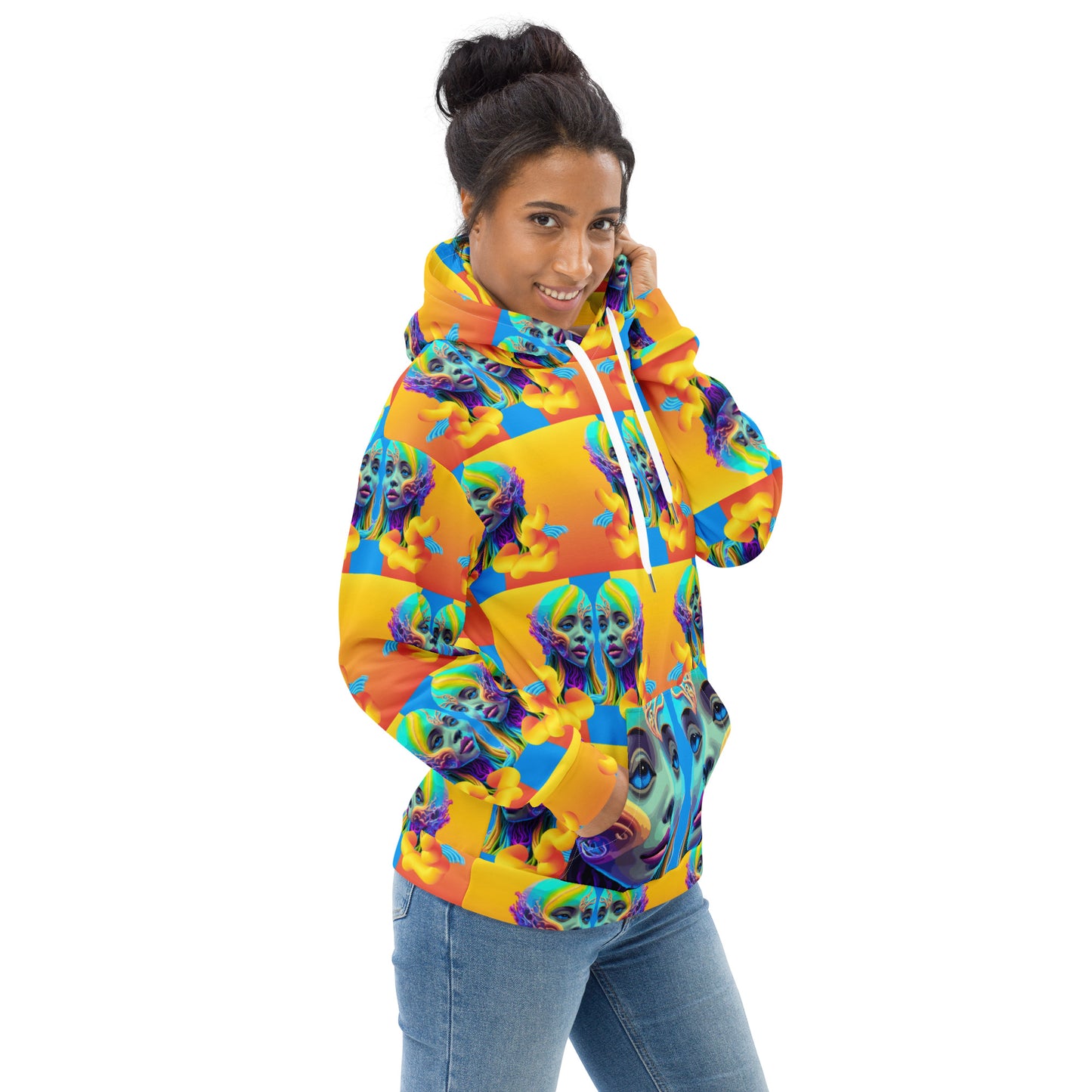 Unisex Hoodie Kukloso Space Faces No 17 - Free Shipping