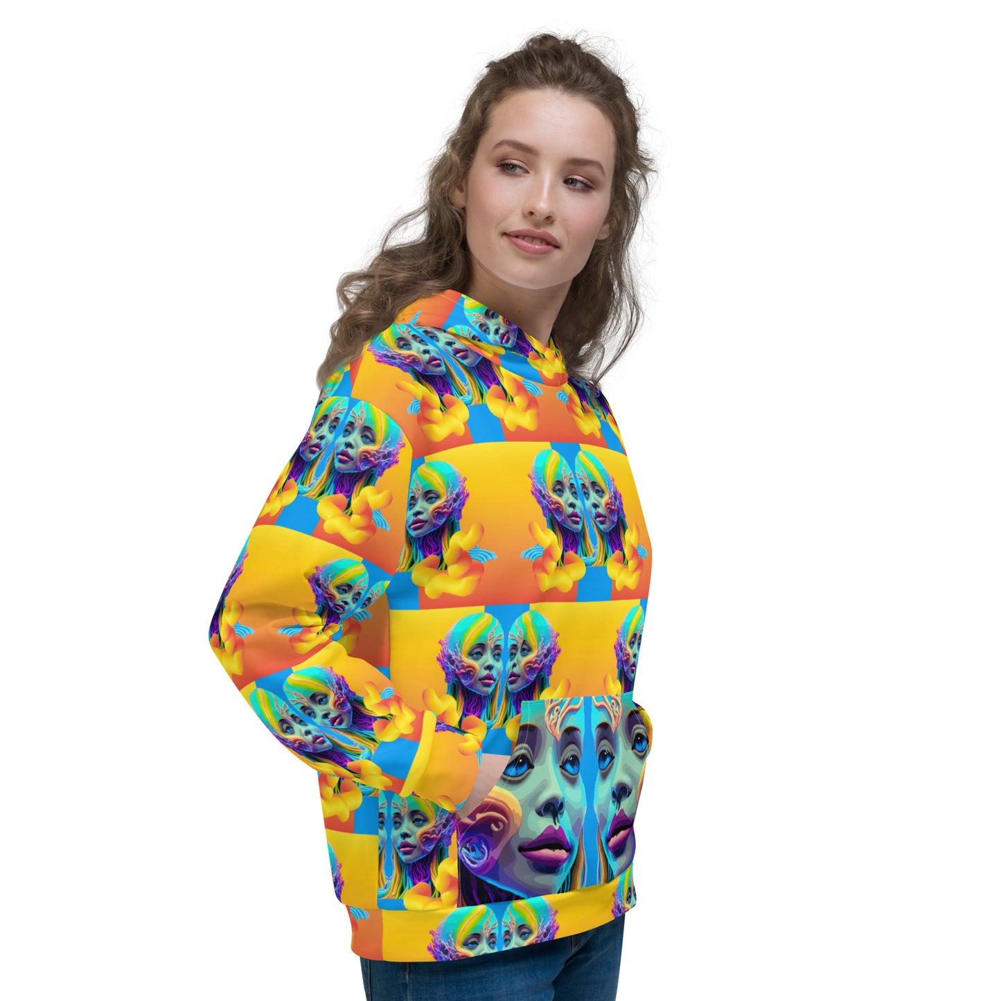 Unisex Hoodie Kukloso Space Faces No 17 - Free Shipping