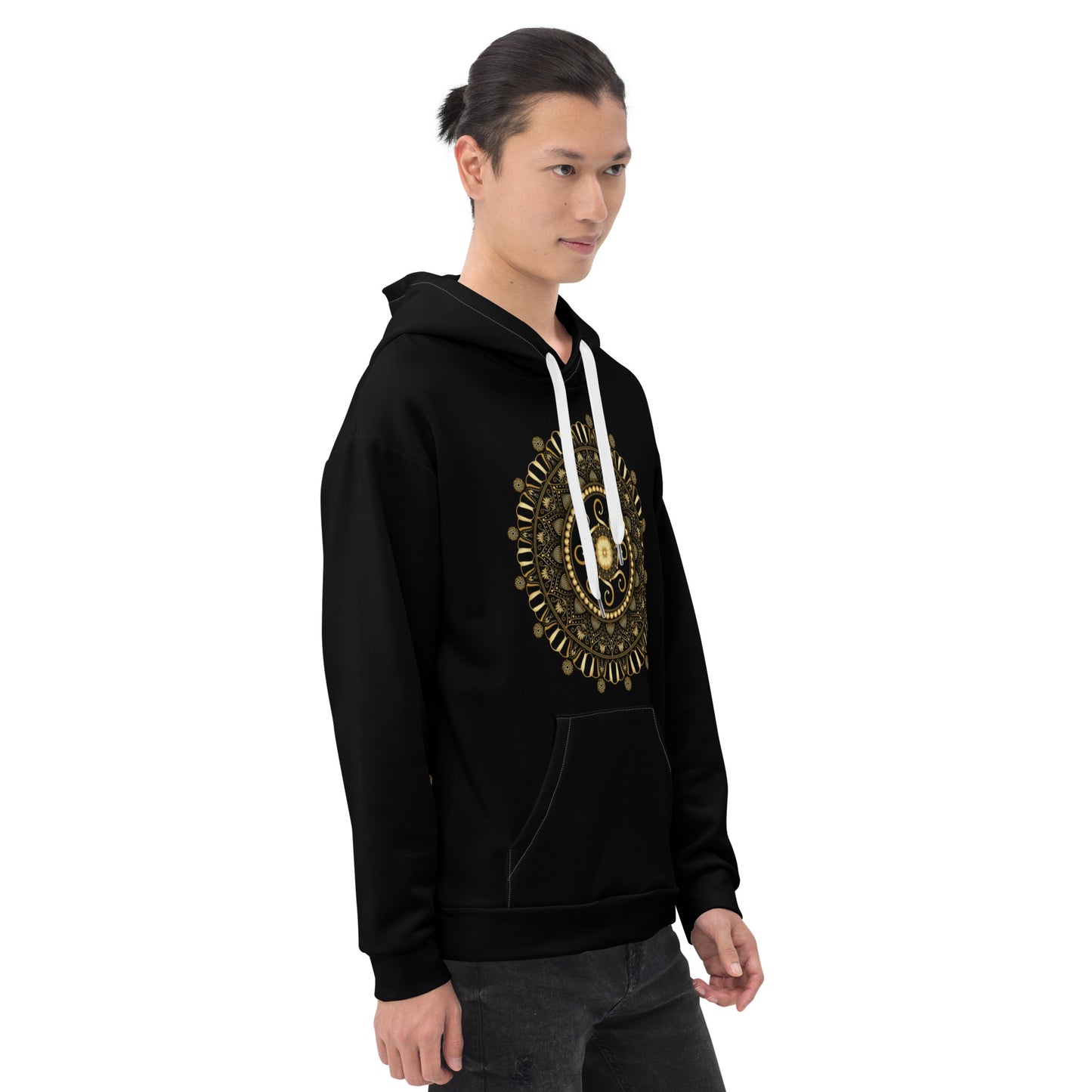 Unisex Hoodie Kukloso Mandala Elaborata Gold - Free Shipping
