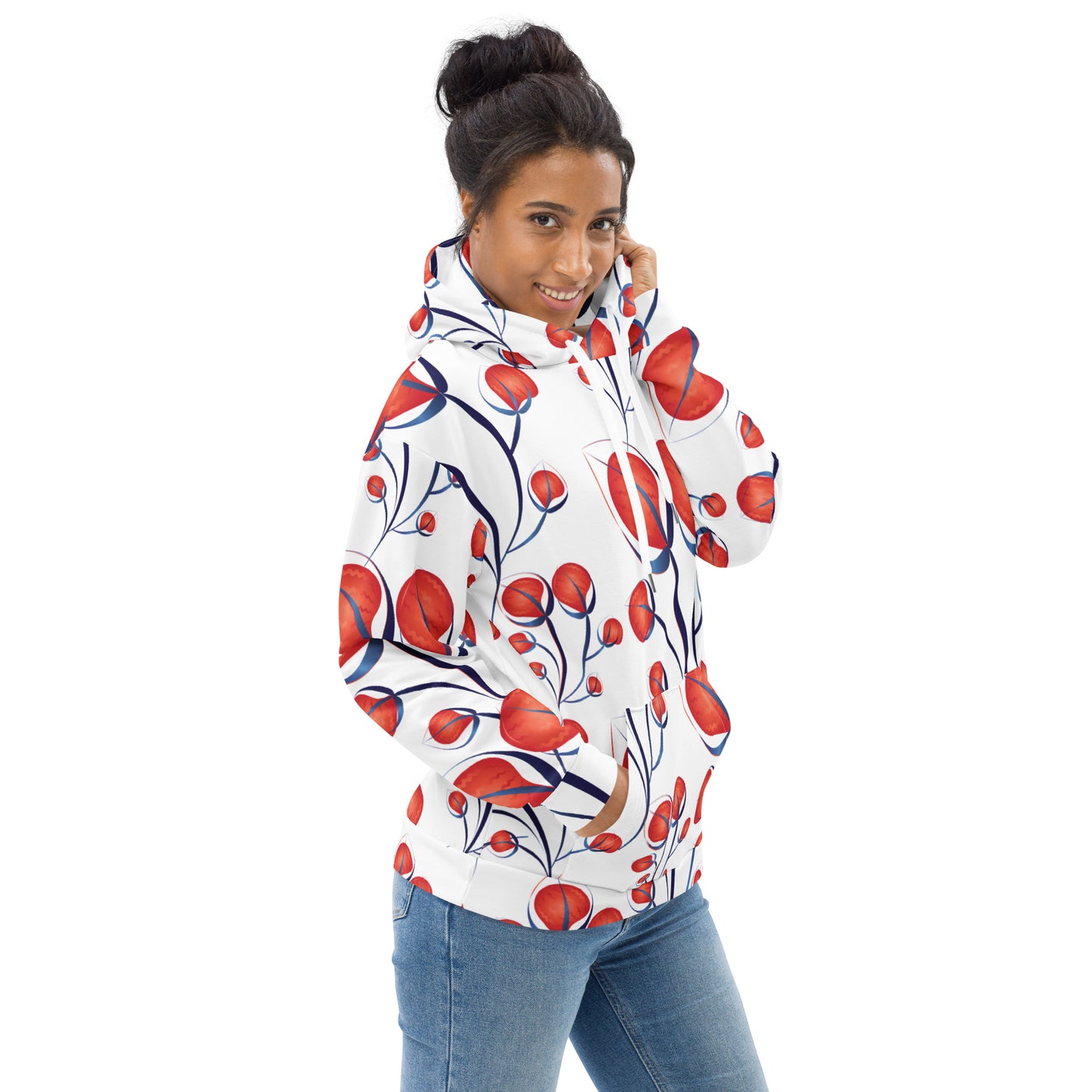 Unisex Hoodie Kukloso Melange de fleur No 50 - Free Shipping