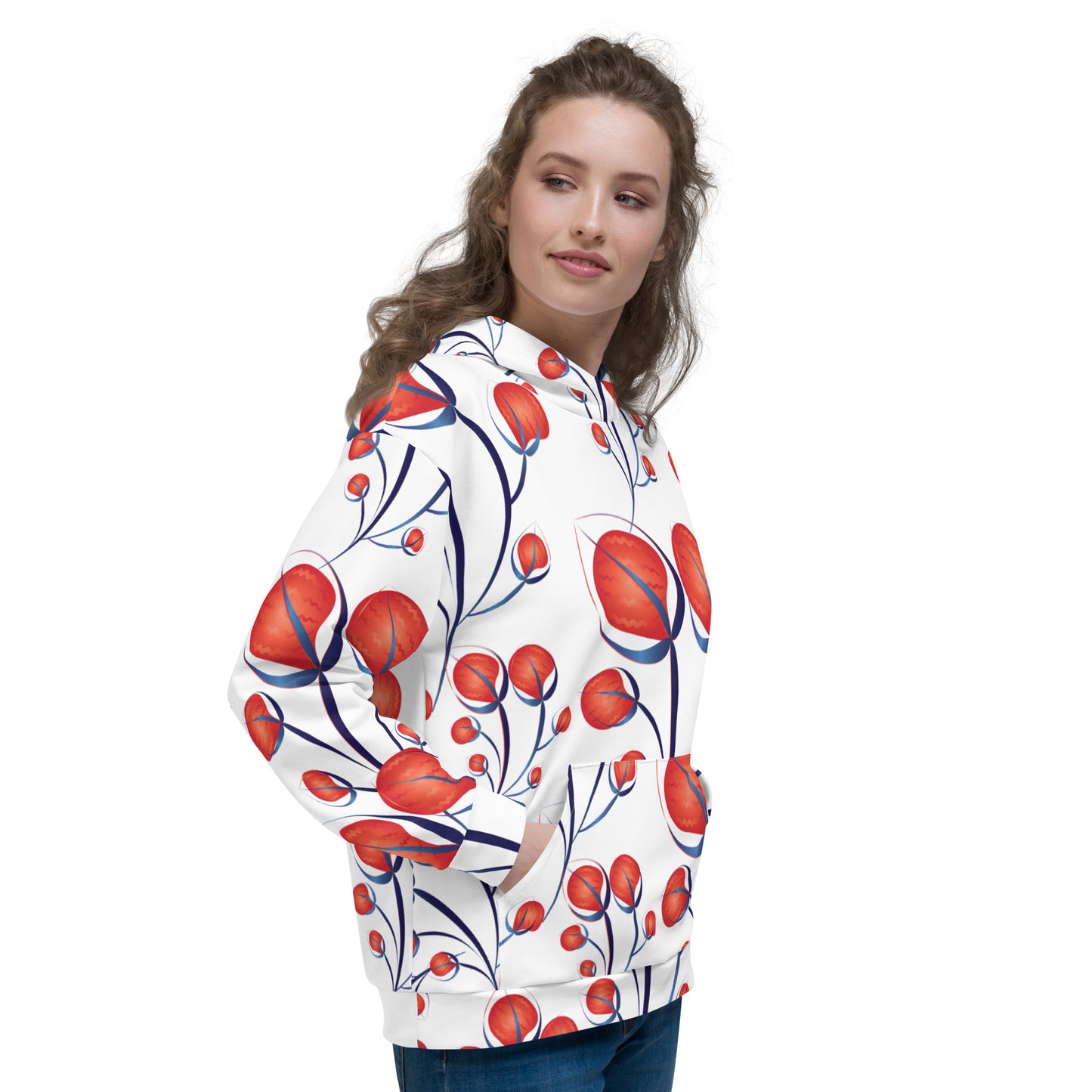 Unisex Hoodie Kukloso Melange de fleur No 50 - Free Shipping