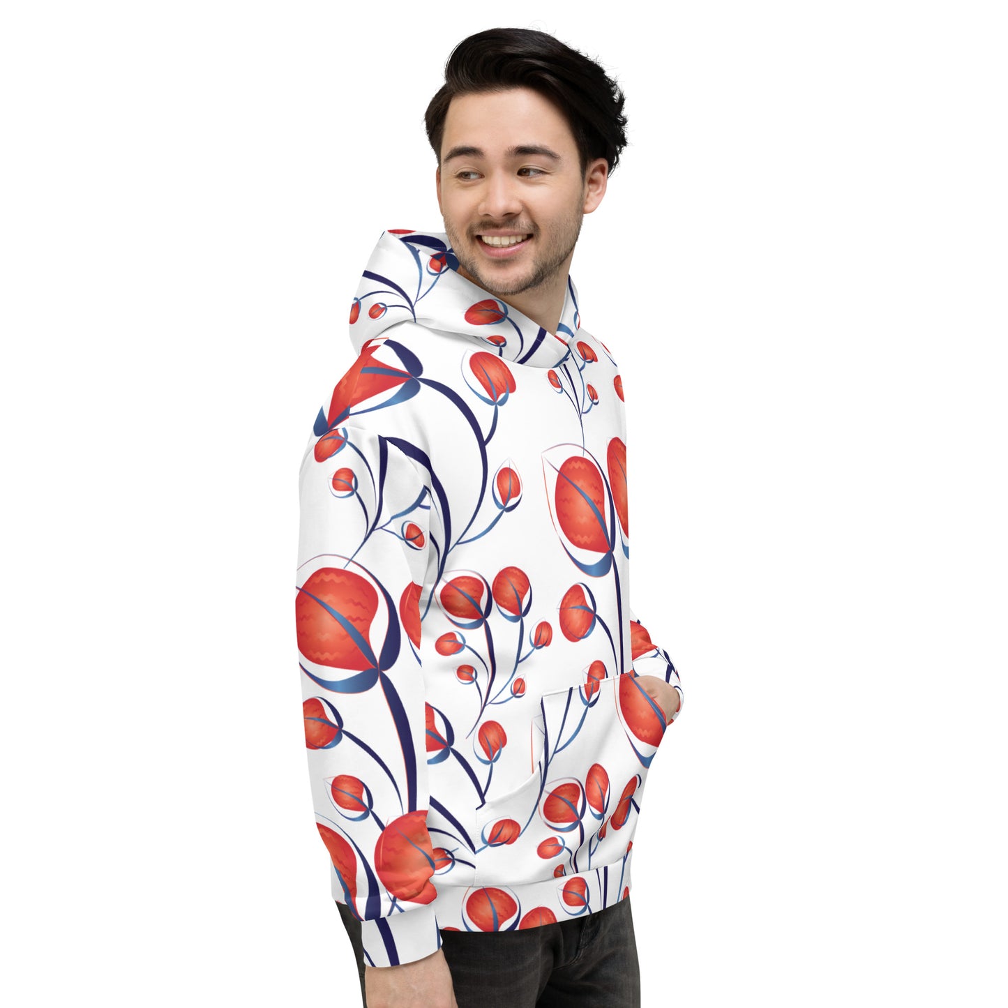 Unisex Hoodie Kukloso Melange de fleur No 50 - Free Shipping