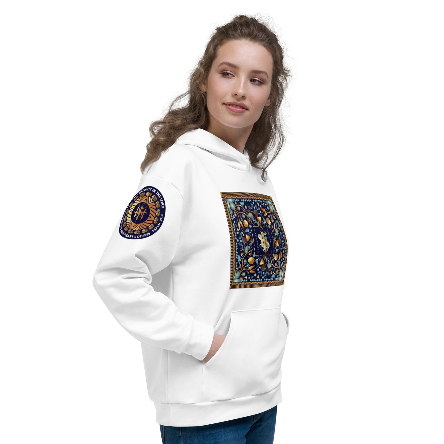 Unisex Hoodie Kukloso ISH Christogram I Am The One on White - Free Shipping
