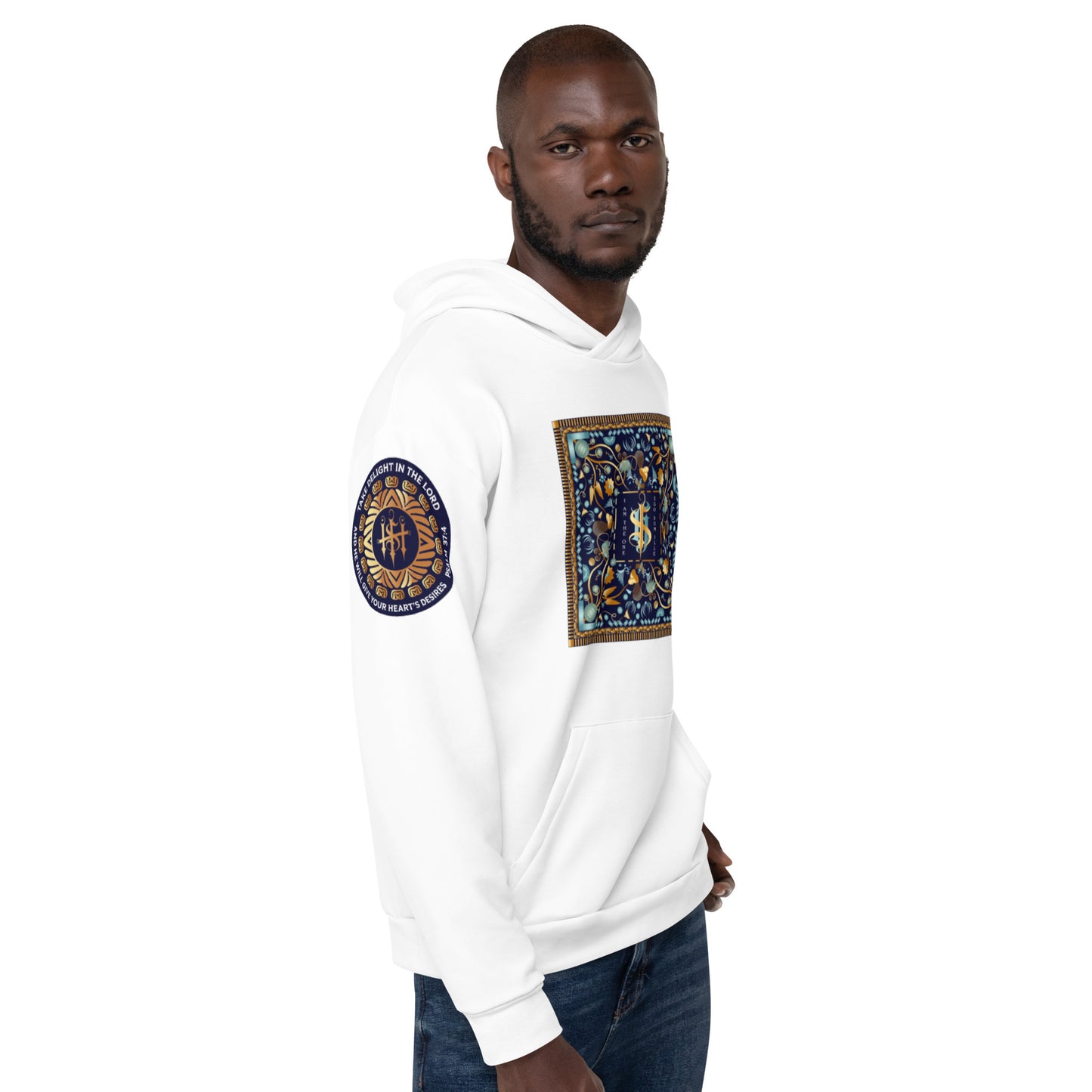 Unisex Hoodie Kukloso ISH Christogram I Am The One on White - Free Shipping