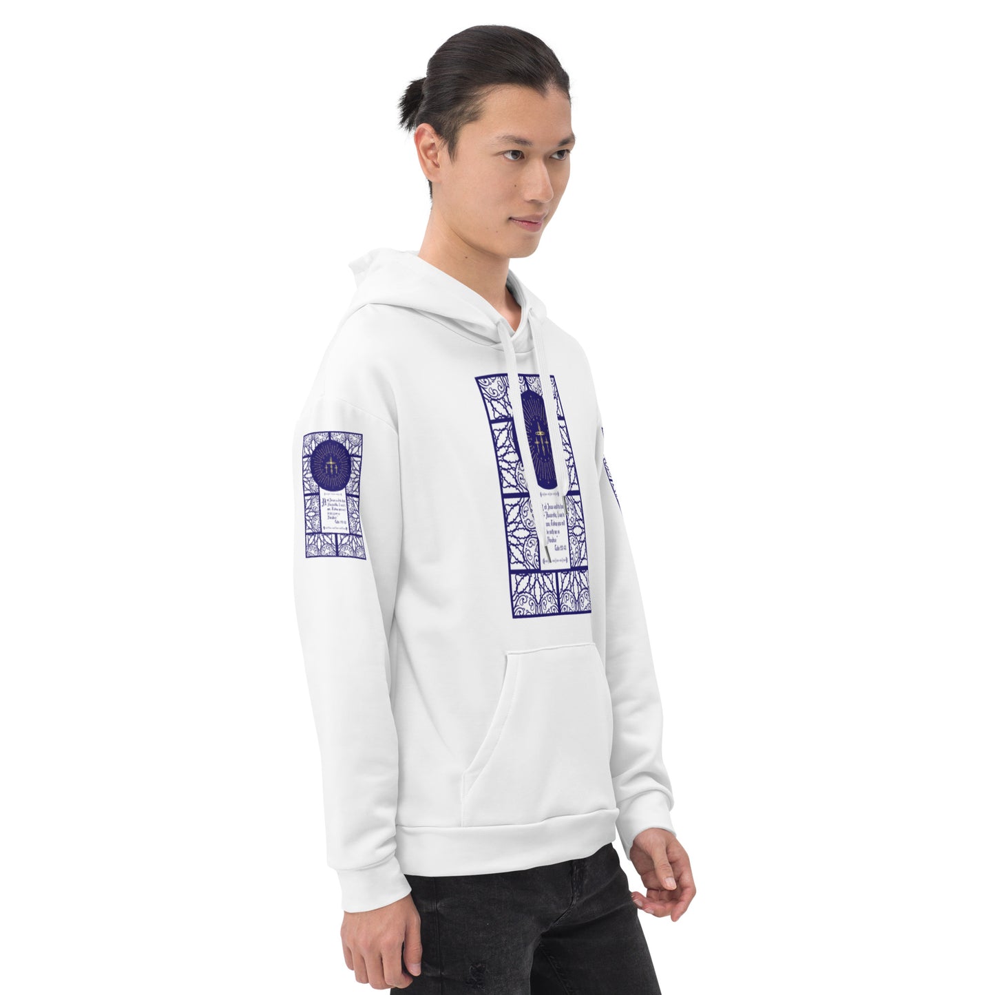 Unisex Hoodie Kukloso Luke 23:43 ...to the thief..."Assuredly I say to you" White - Free Shipping