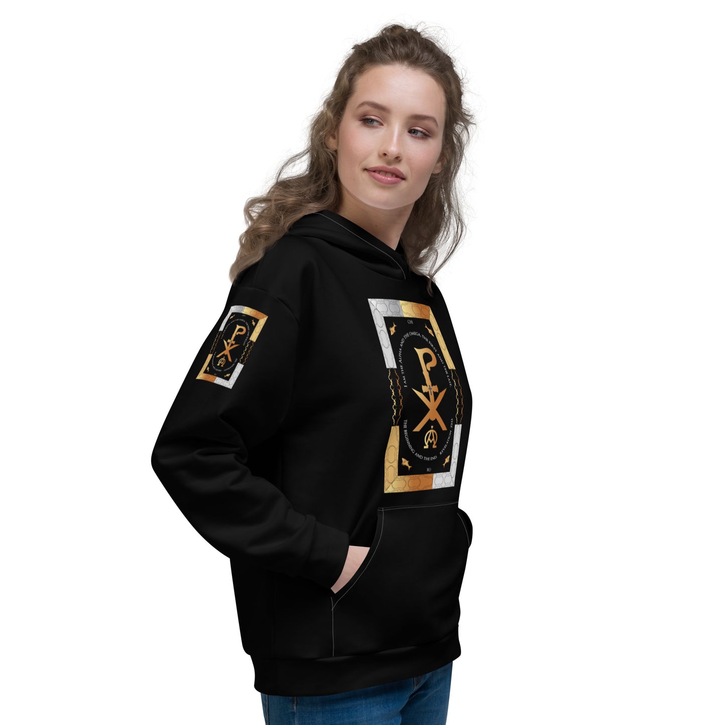 Unisex Hoodie Kukloso Revelation 22:13 Black - Free Shipping