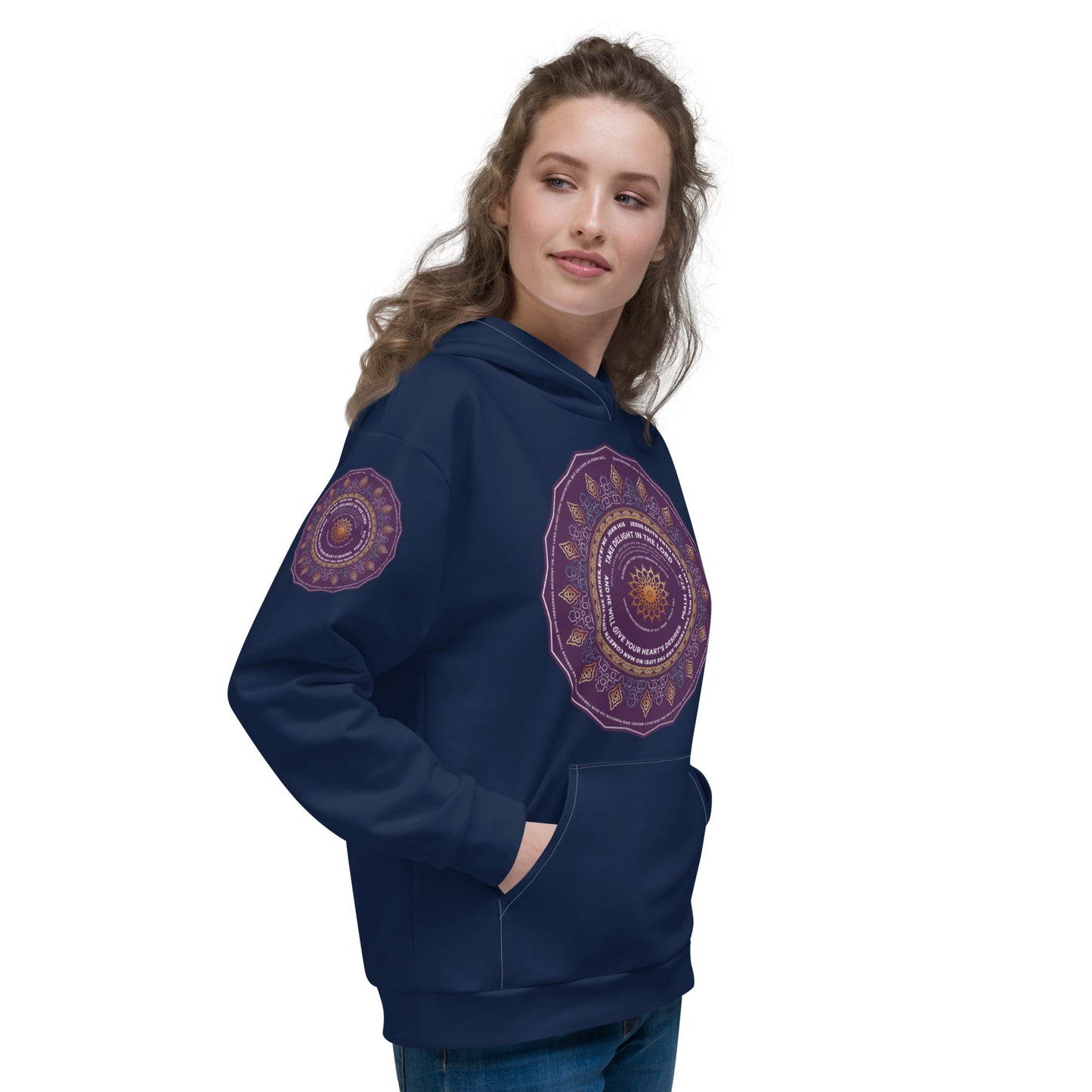 Unisex Hoodie Kukloso John 14:6, Multiple Bible Quotes - Navy - Free Shipping