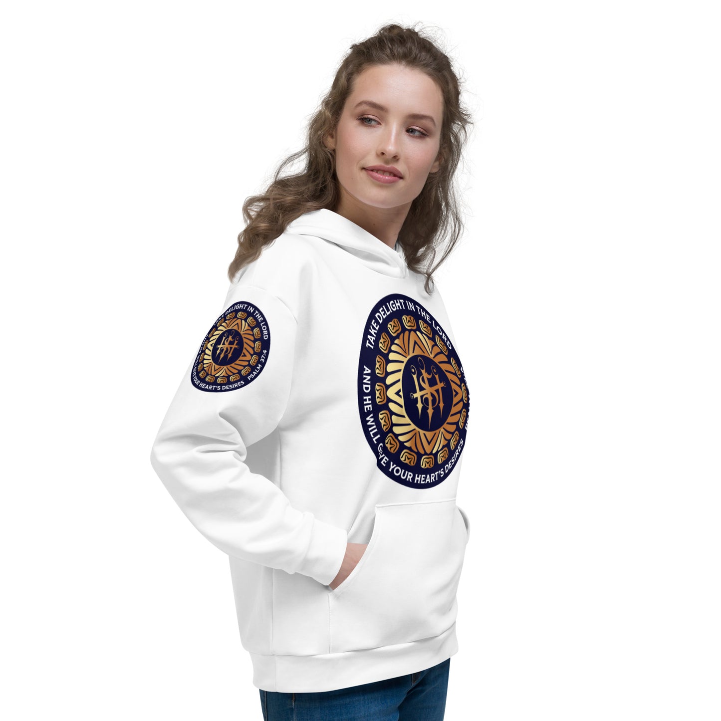 Unisex Hoodie Kukloso Psalm 37:4 White - Free Shipping