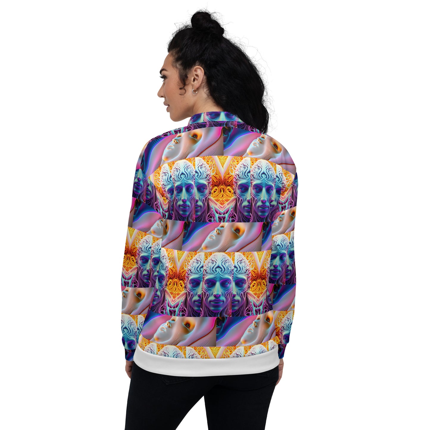 Unisex Bomber Jacket Kukloso Space Face No 10 - Free Shipping