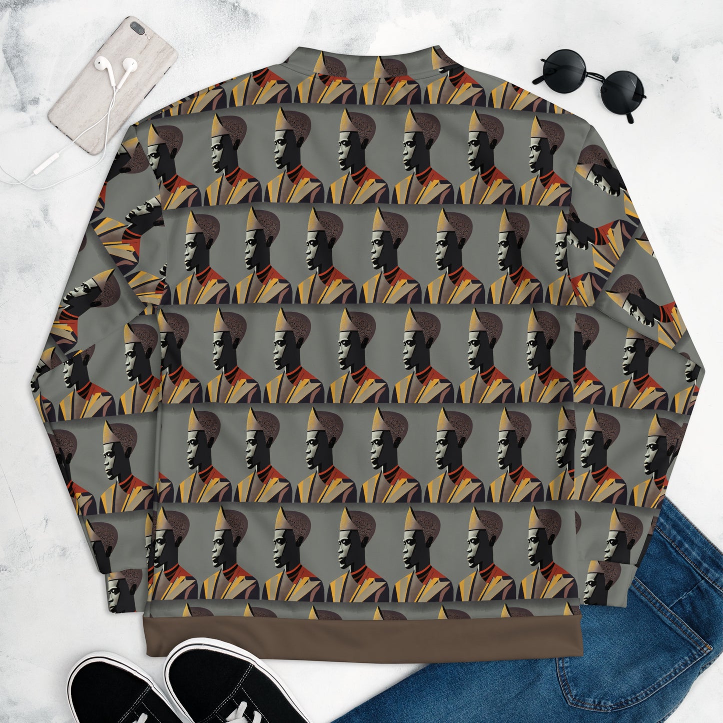 Unisex Bomber Jacket Kukloso Afro-Heritage No 14 - Free Shipping