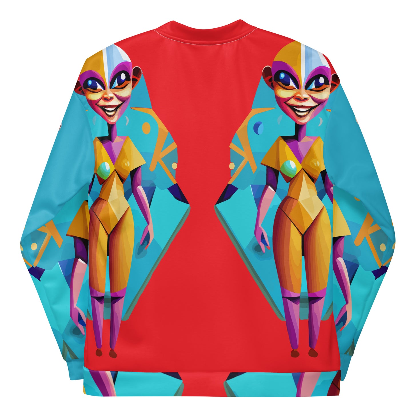 Unisex Bomber Jacket Kukloso Cubist Space Faces No 4 Free Shipping