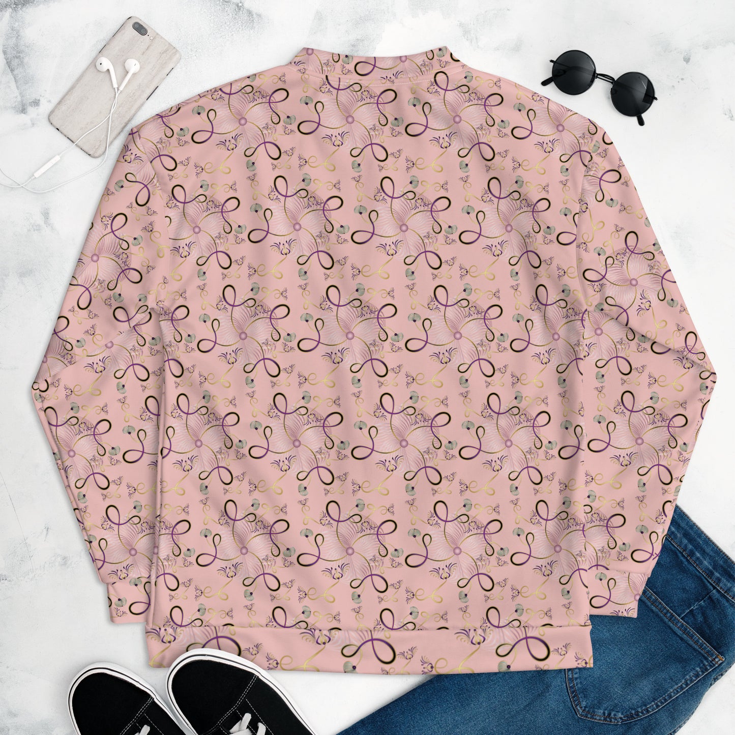 Unisex Bomber Jacket Kukloso Whimsical No 25 B Free Shipping