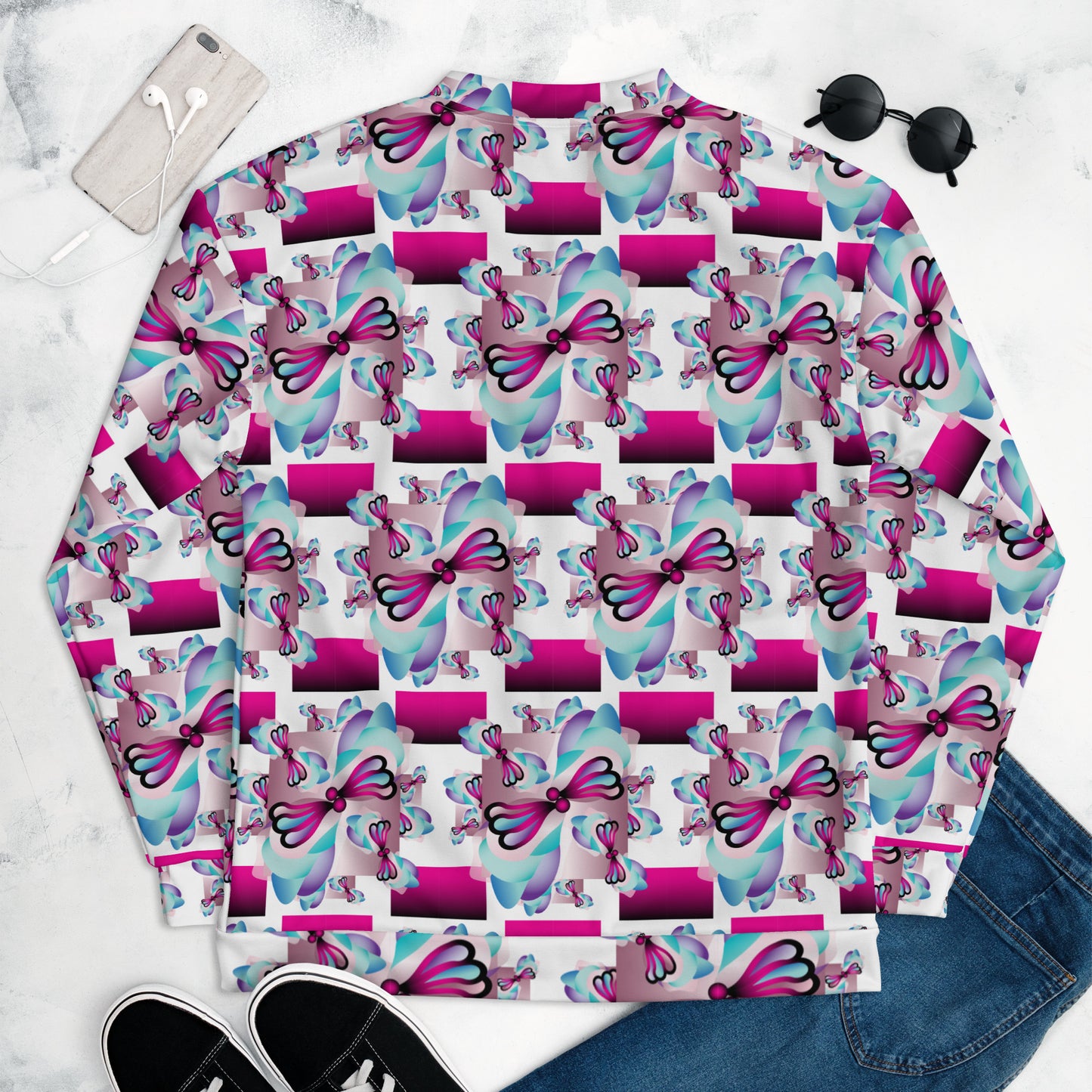 Unisex Bomber Jacket Kukloso Whimsical No 32 A Free Shipping