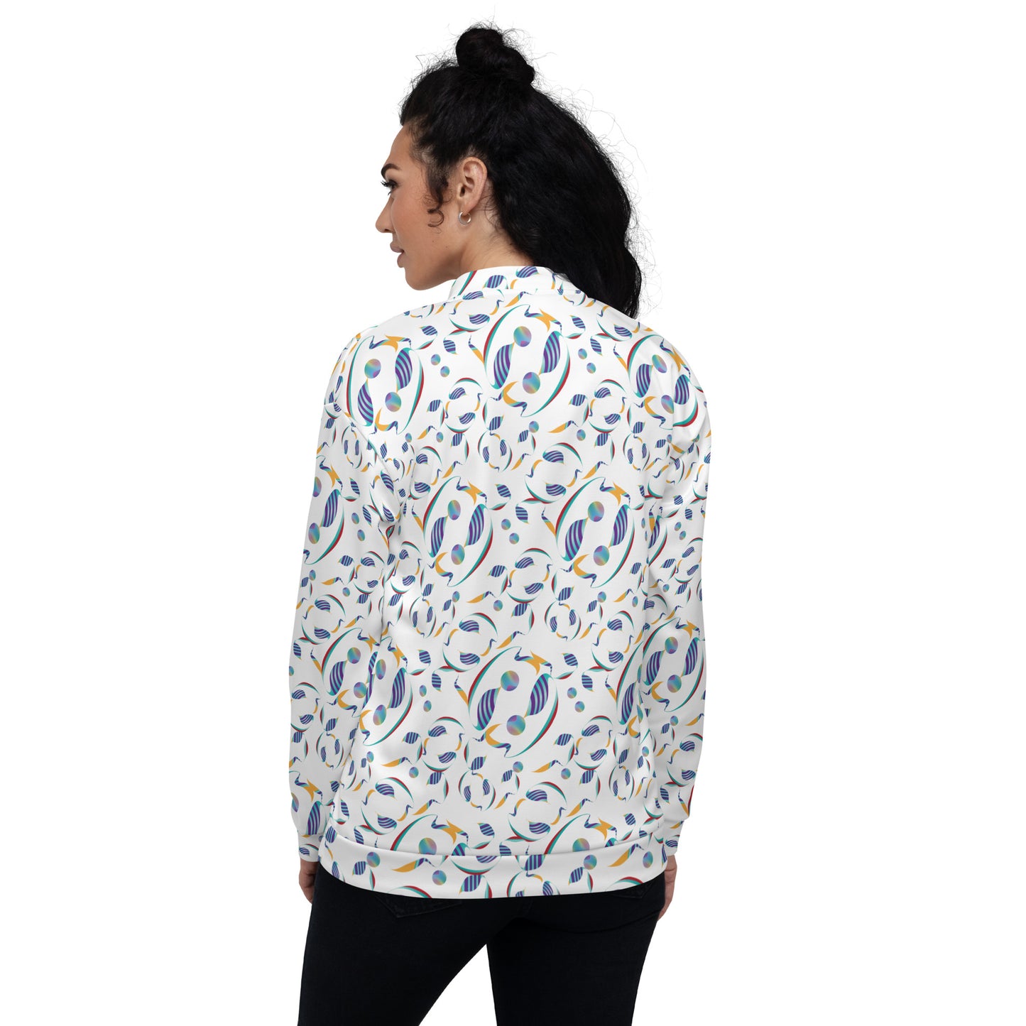 Unisex Bomber Jacket klukoso Whimsical No 80 D Free Shipping