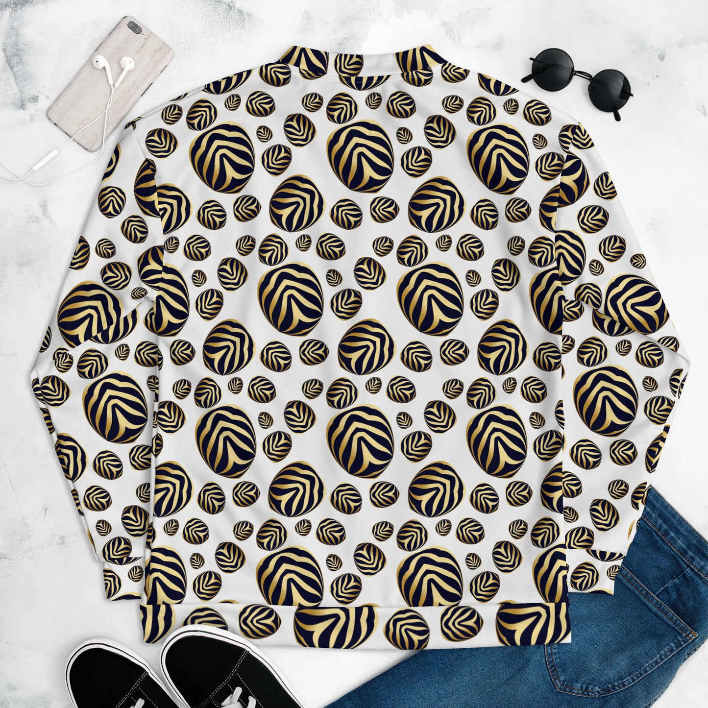 Unisex Bomber Jacket Kukloso Whimsical No 76 B Free Shipping