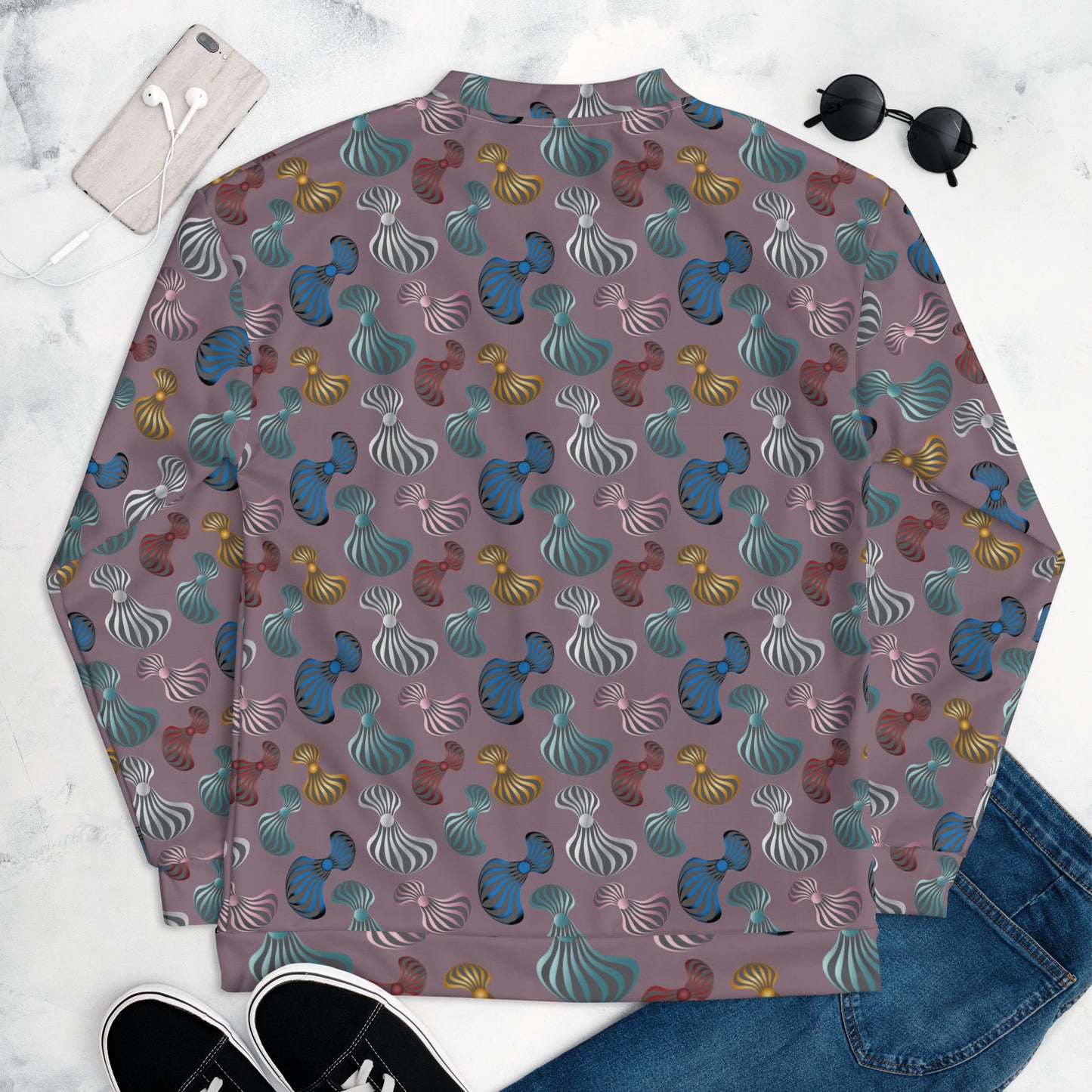 Unisex Bomber Jacket Kukloso Whimsical No 75 C Free Shipping