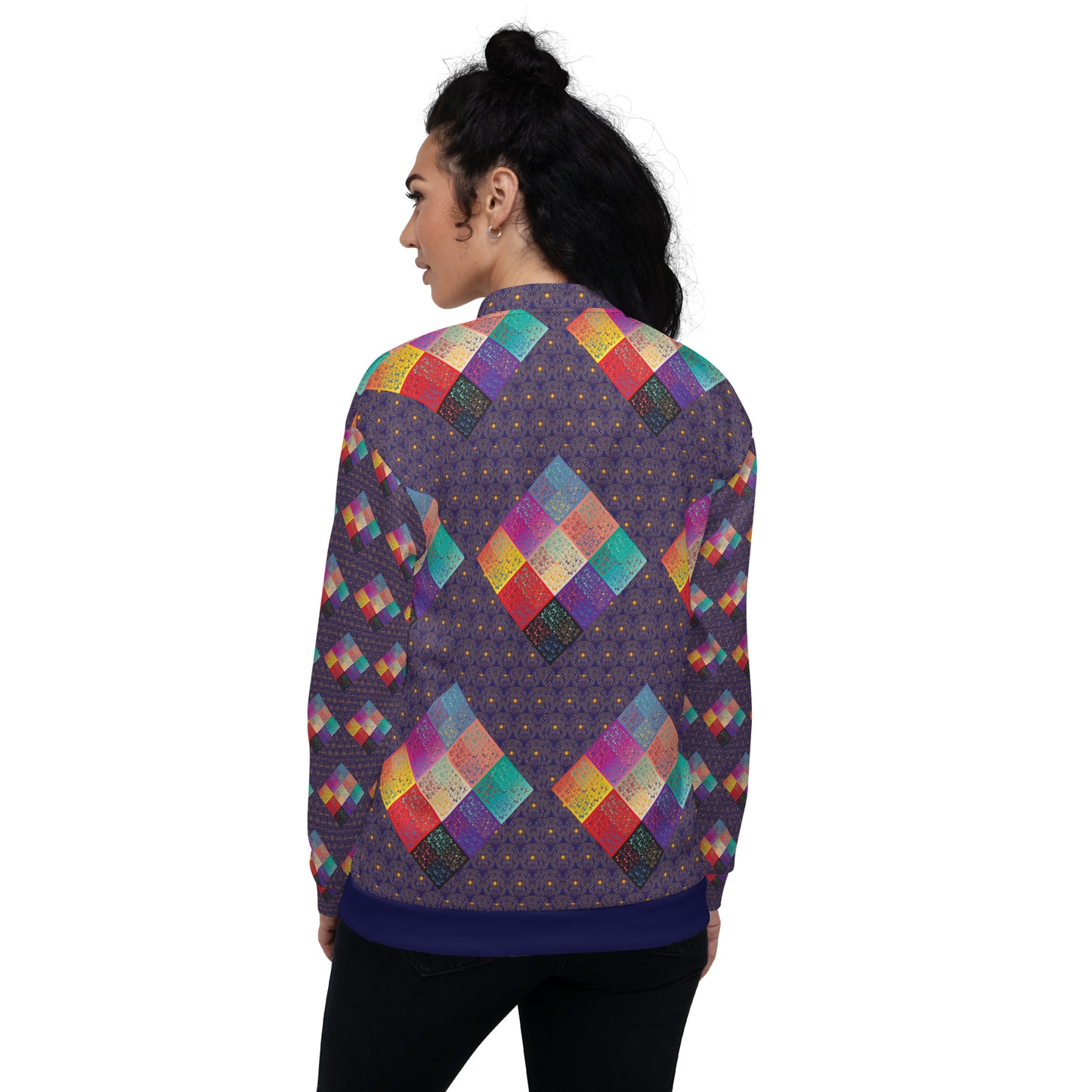 Unisex Bomber Jacket Kukloso Melange de fleur Composite No 50 C Free Shipping