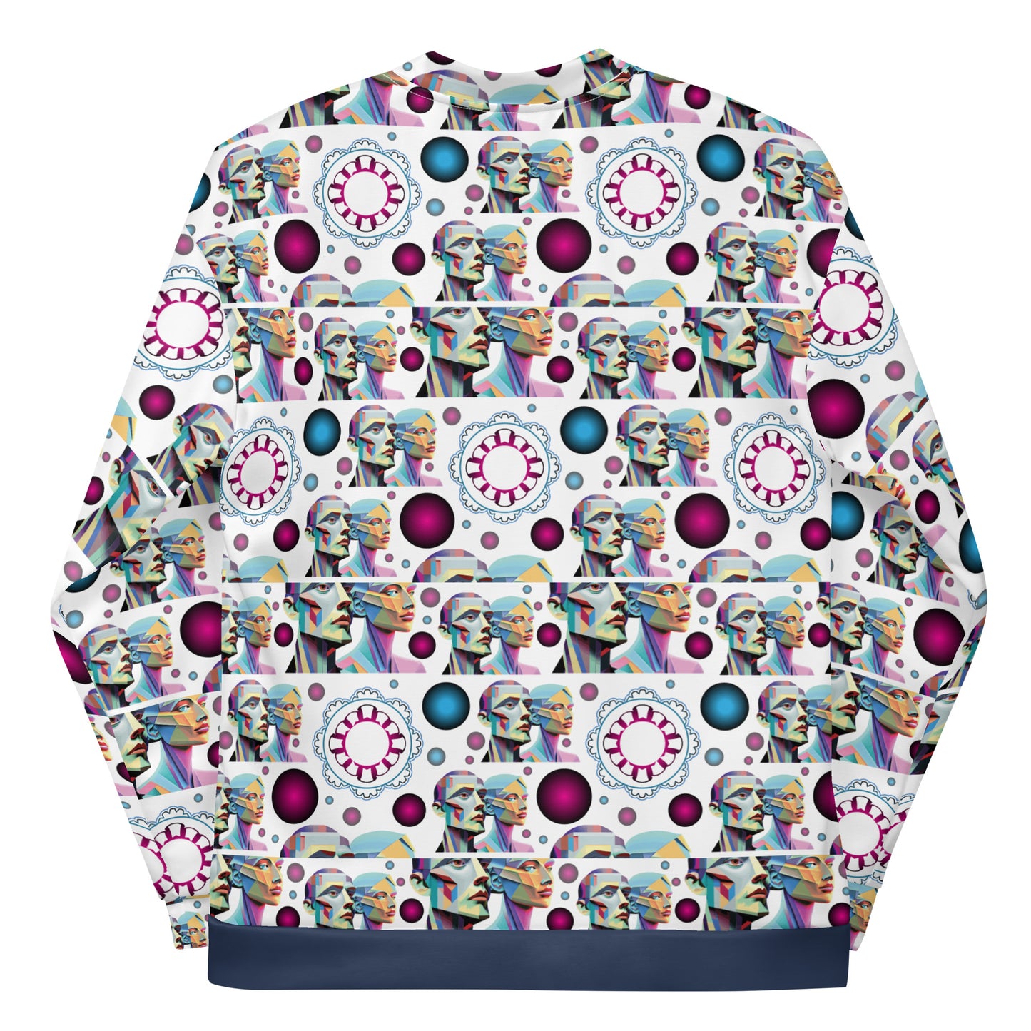 Unisex Bomber Jacket Kukloso Cubist Couple No 1 A - Free Shipping