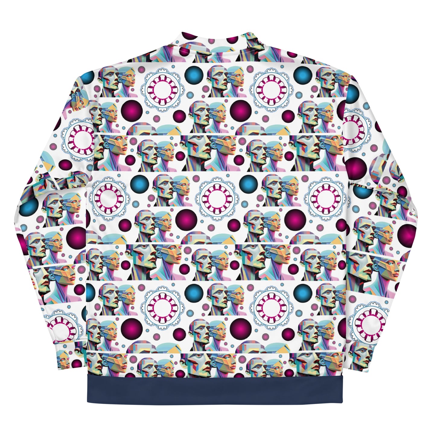 Unisex Bomber Jacket Kukloso Cubist Couple No 1 A - Free Shipping