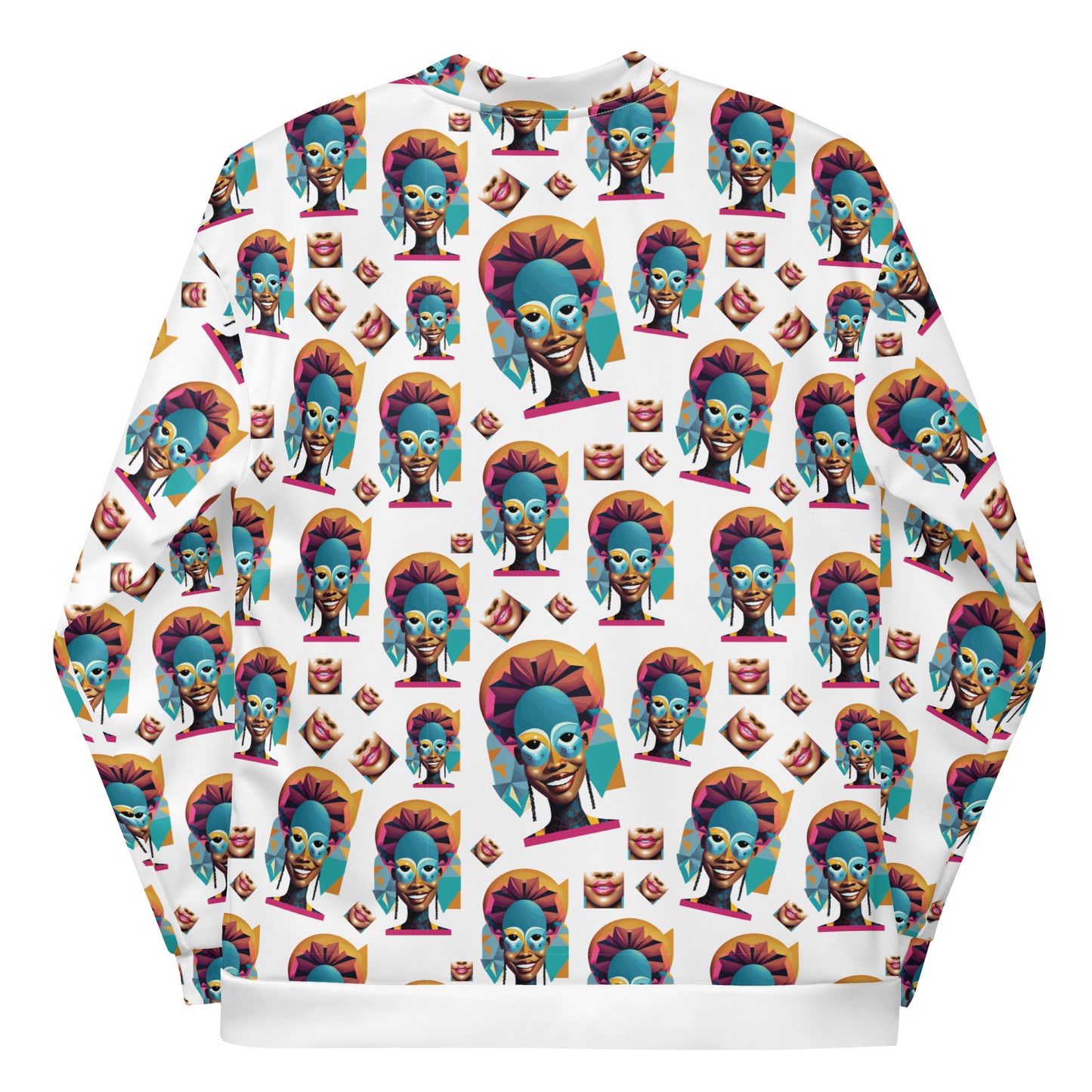 Unisex Bomber Jacket Kuklooso Smiling Faces No 1 - Free Shipping