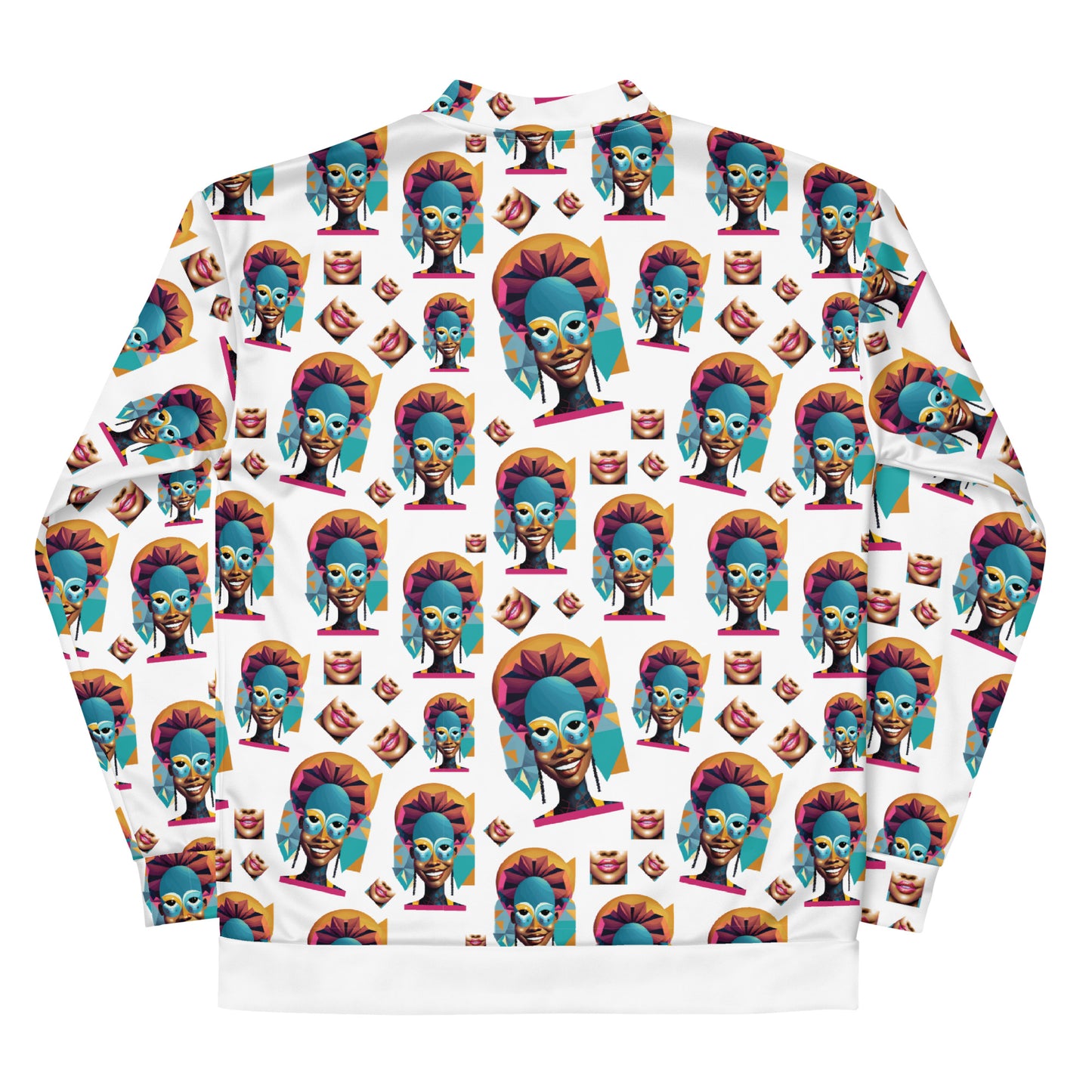 Unisex Bomber Jacket Kuklooso Smiling Faces No 1 - Free Shipping
